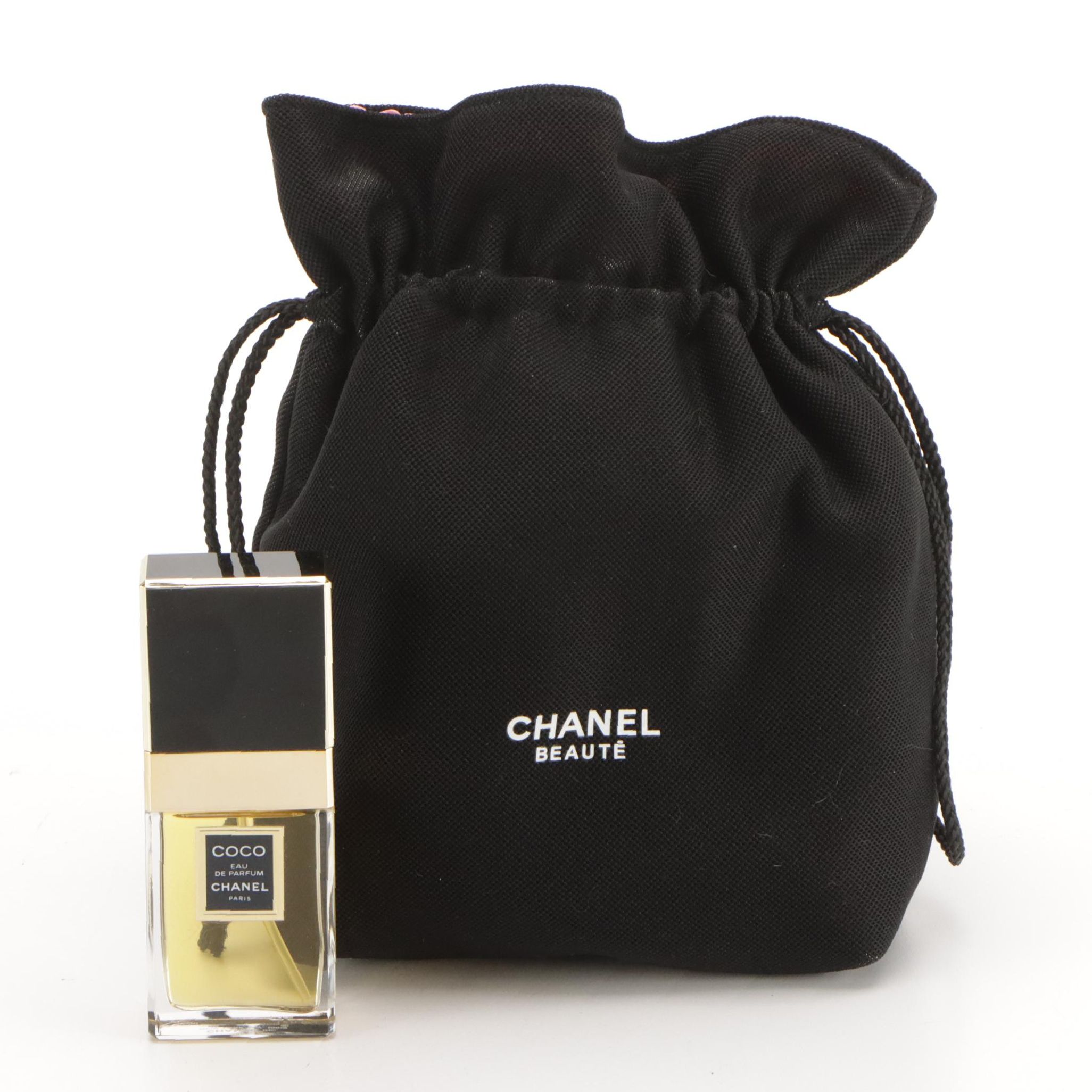 Chanel Coco Eau de Parfum 1.2 oz Spray Bottle and Chanel Beauté Pouch