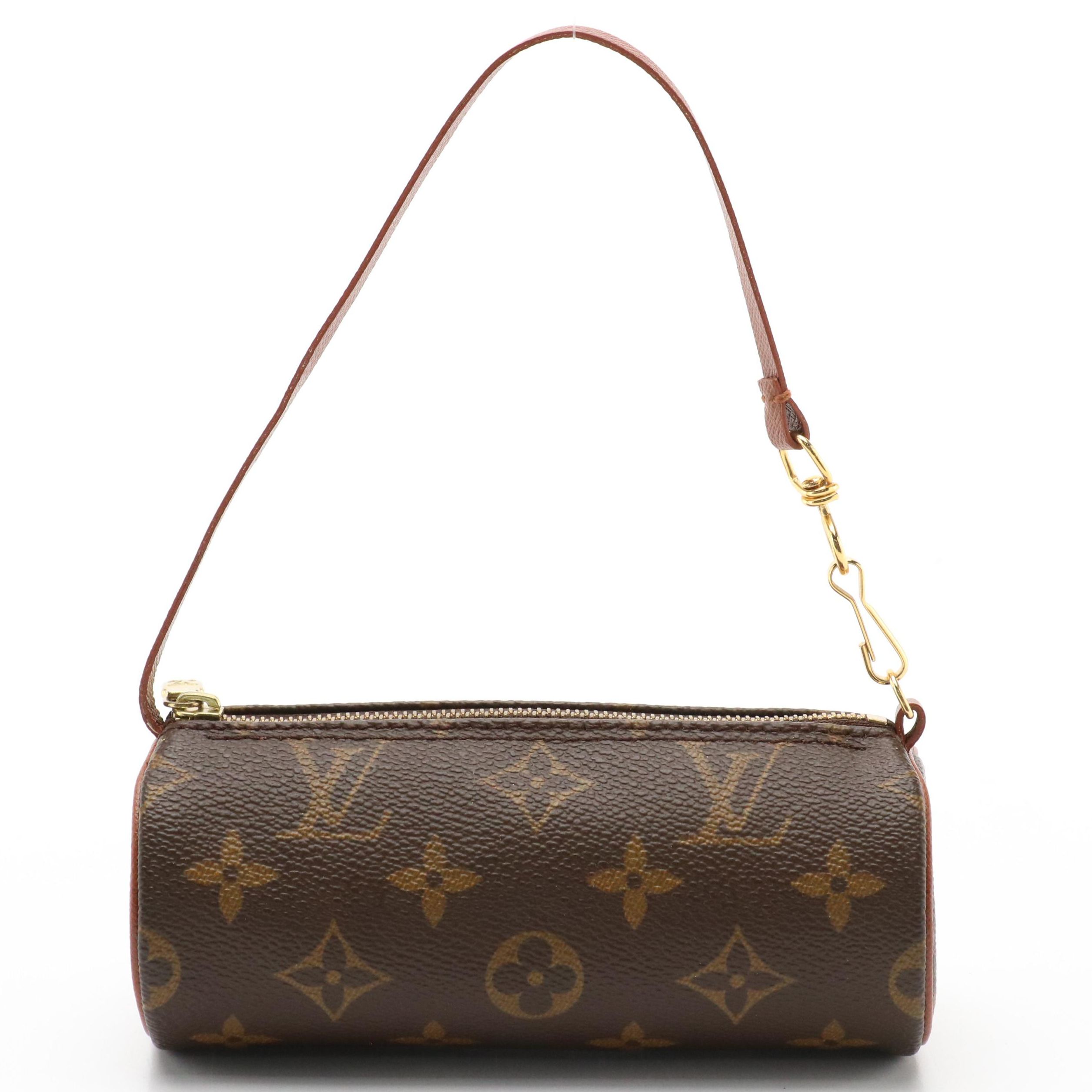 Louis Vuitton Papillon Pochette in Monogram Coated Canvas and Leather Trim