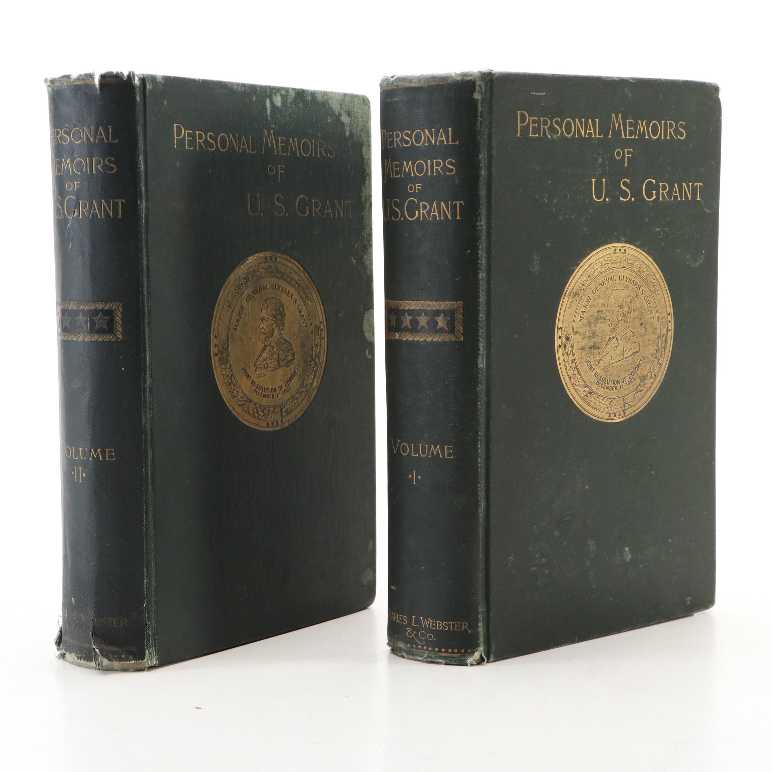 First Edition "Personal Memoirs of U. S. Grant" Two-Volume Set, 1885–1886