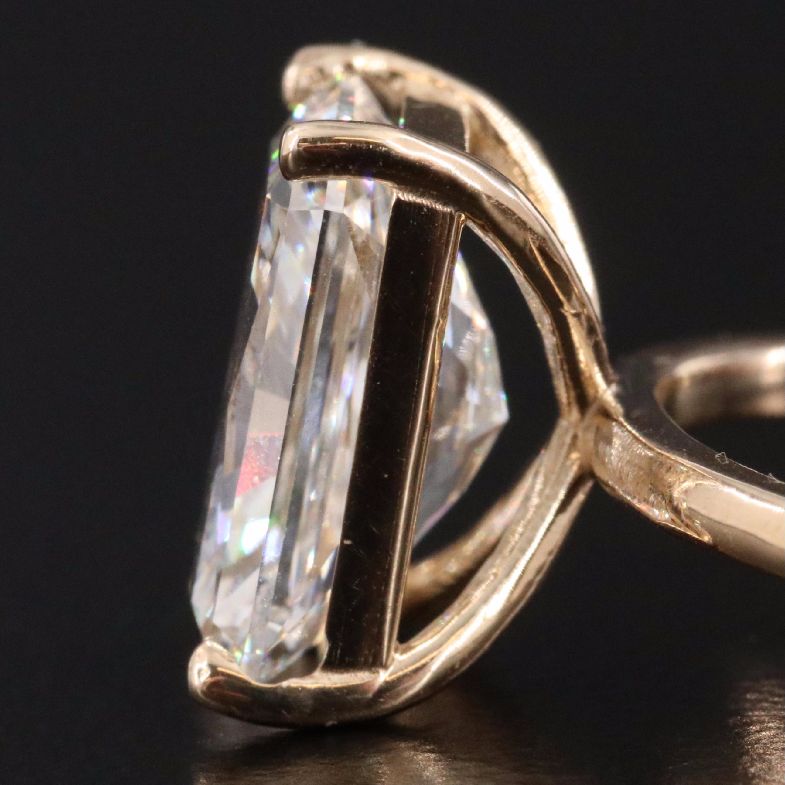 14K 4.09 CT Lab Grown Diamond Solitaire Ring with IGI Report