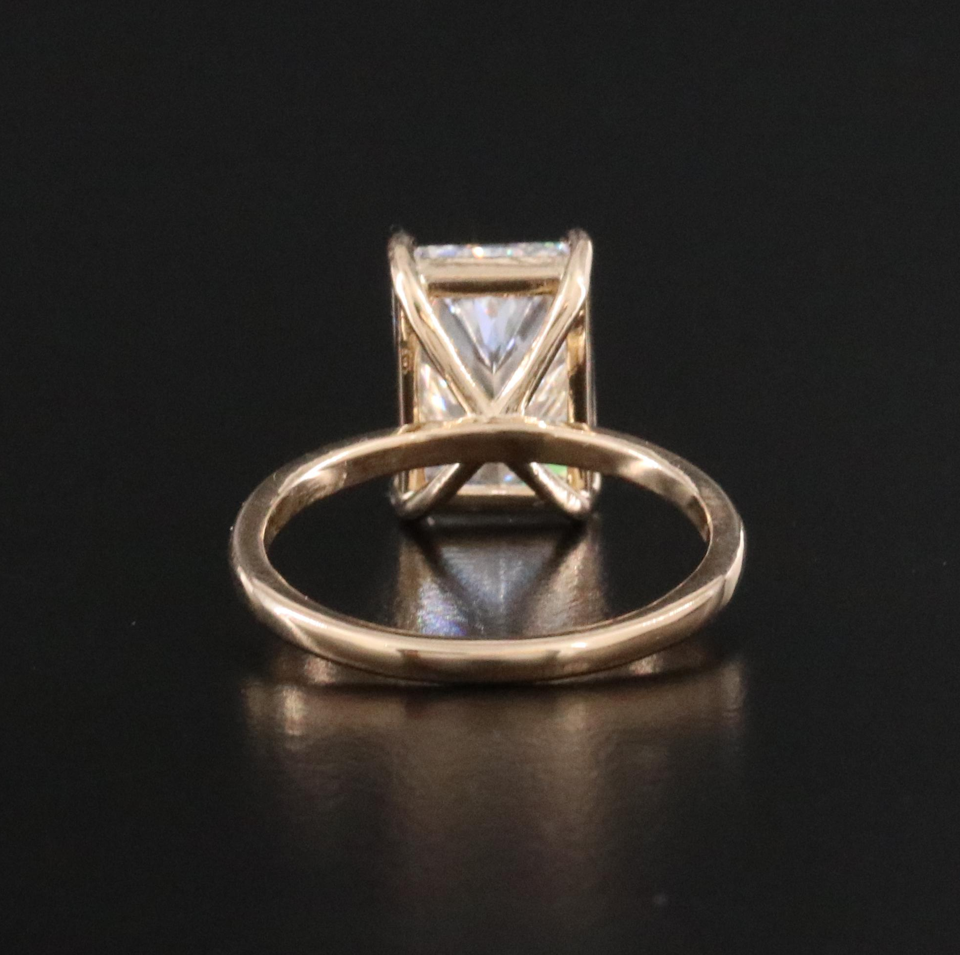 14K 4.09 CT Lab Grown Diamond Solitaire Ring with IGI Report