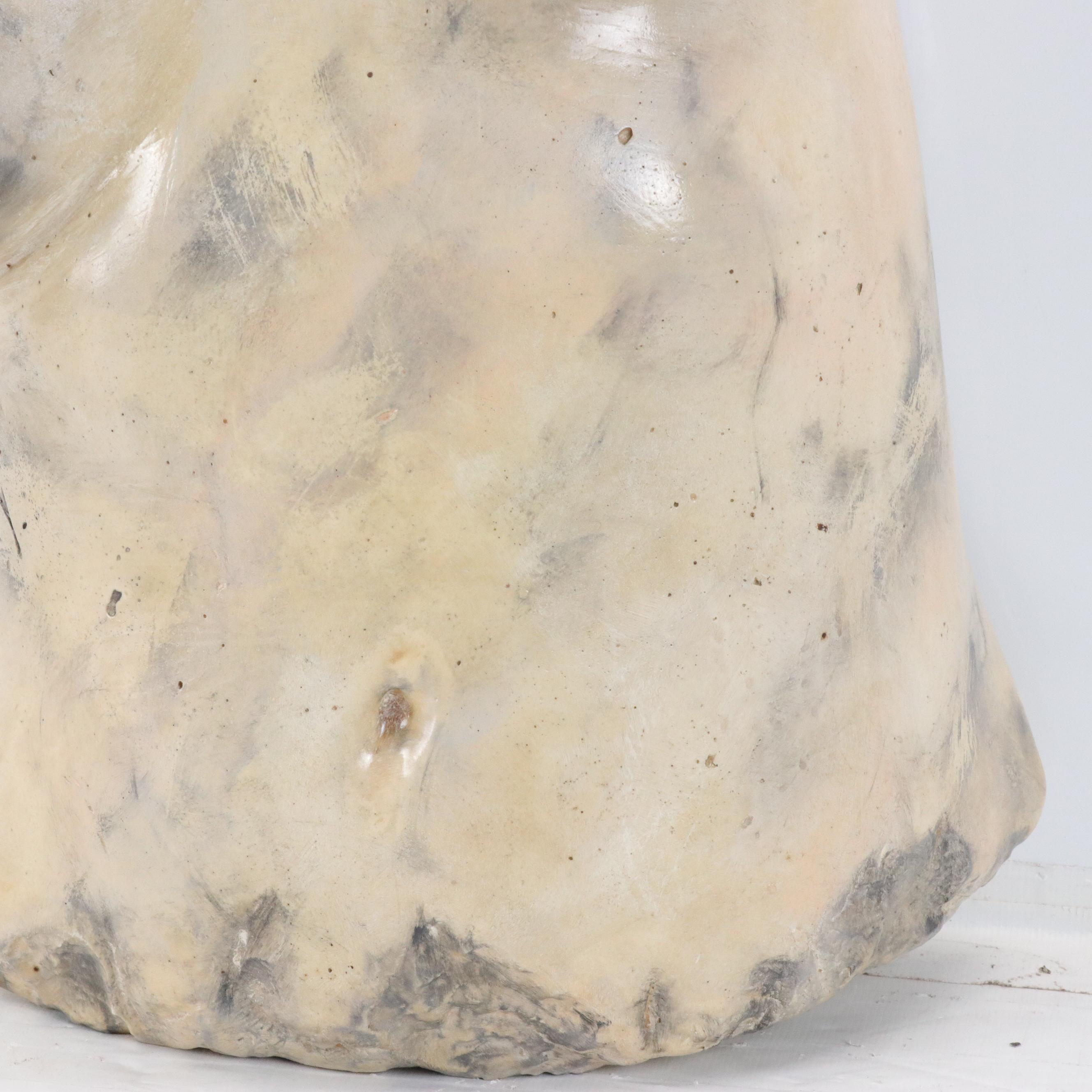 Female Torso Painted Plaster Wall Sculpture