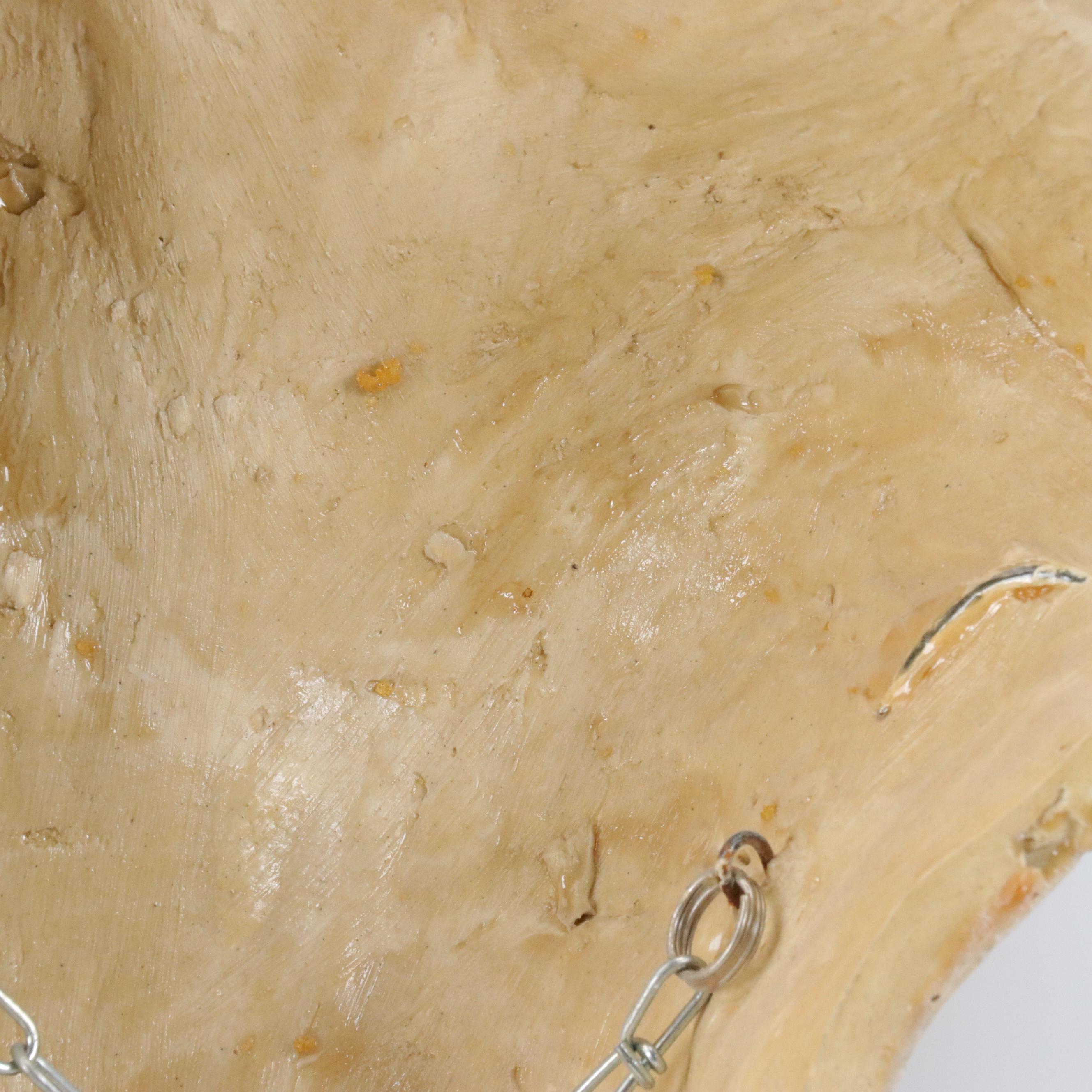 Female Torso Painted Plaster Wall Sculpture