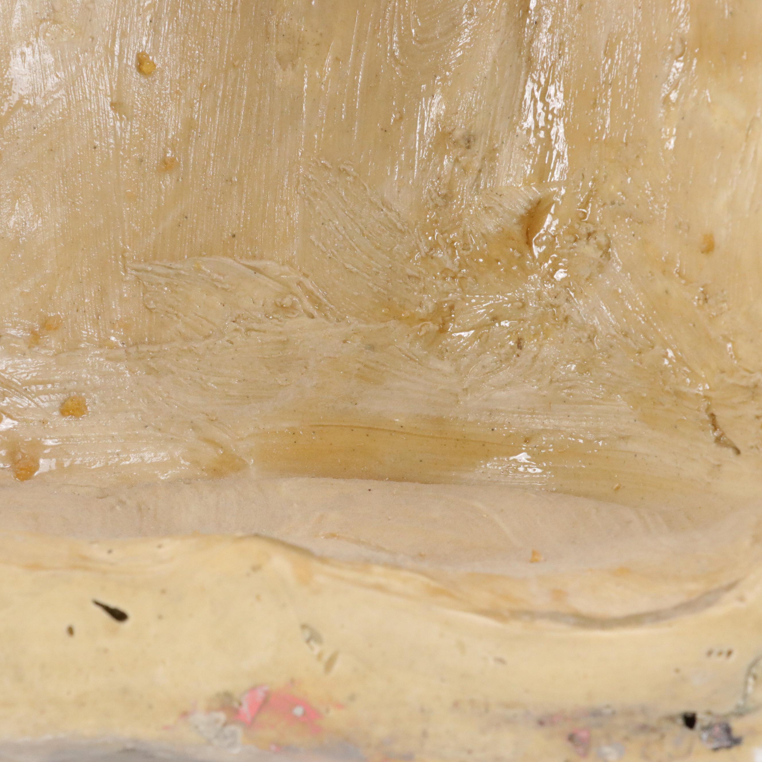 Female Torso Painted Plaster Wall Sculpture