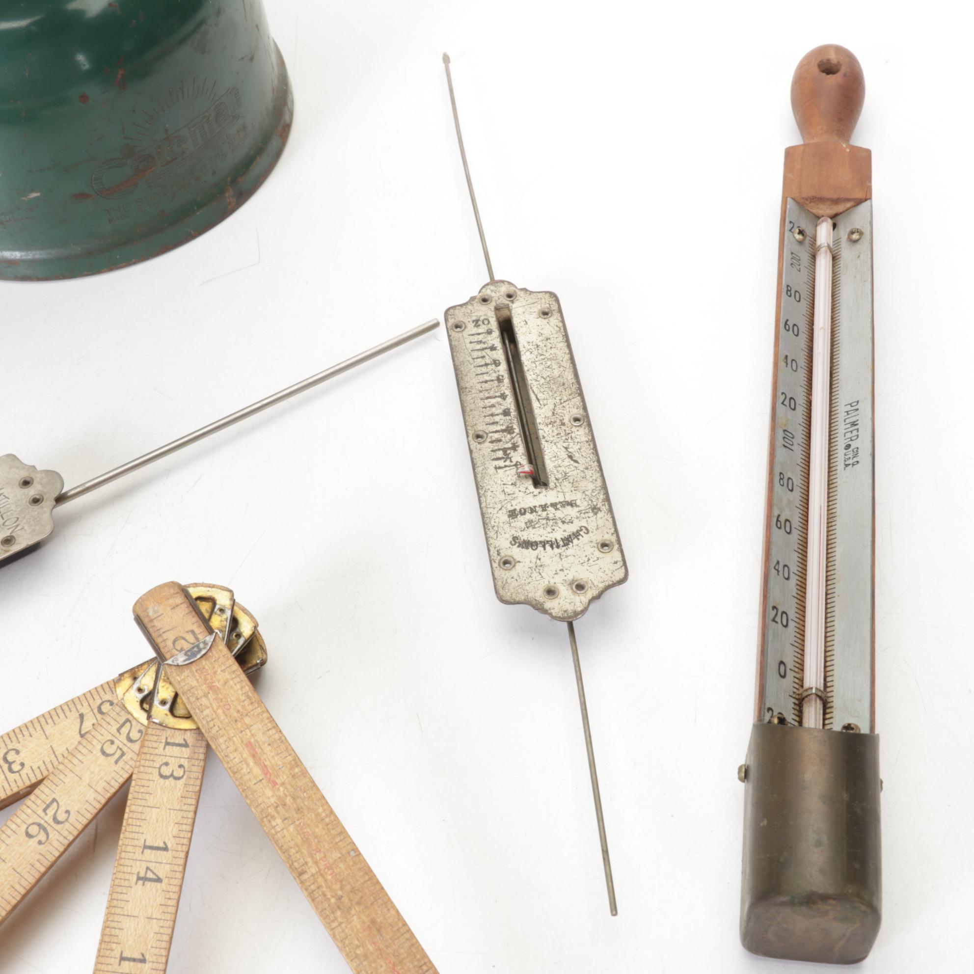 Coleman Model 220E Oil Lantern & Antique Tools