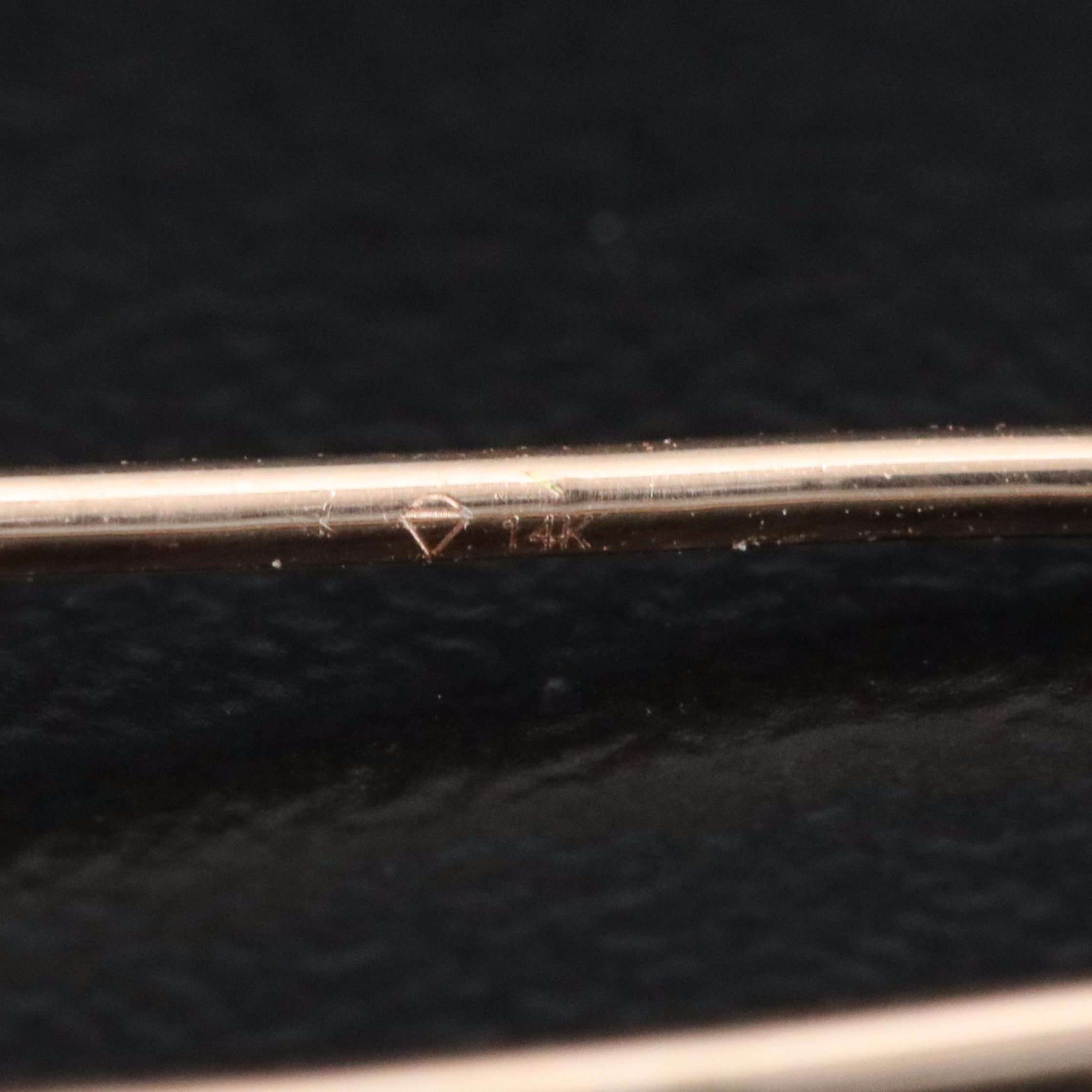 14K Rose Gold 0.50 CTW Black Diamond Safety Pin Earrings