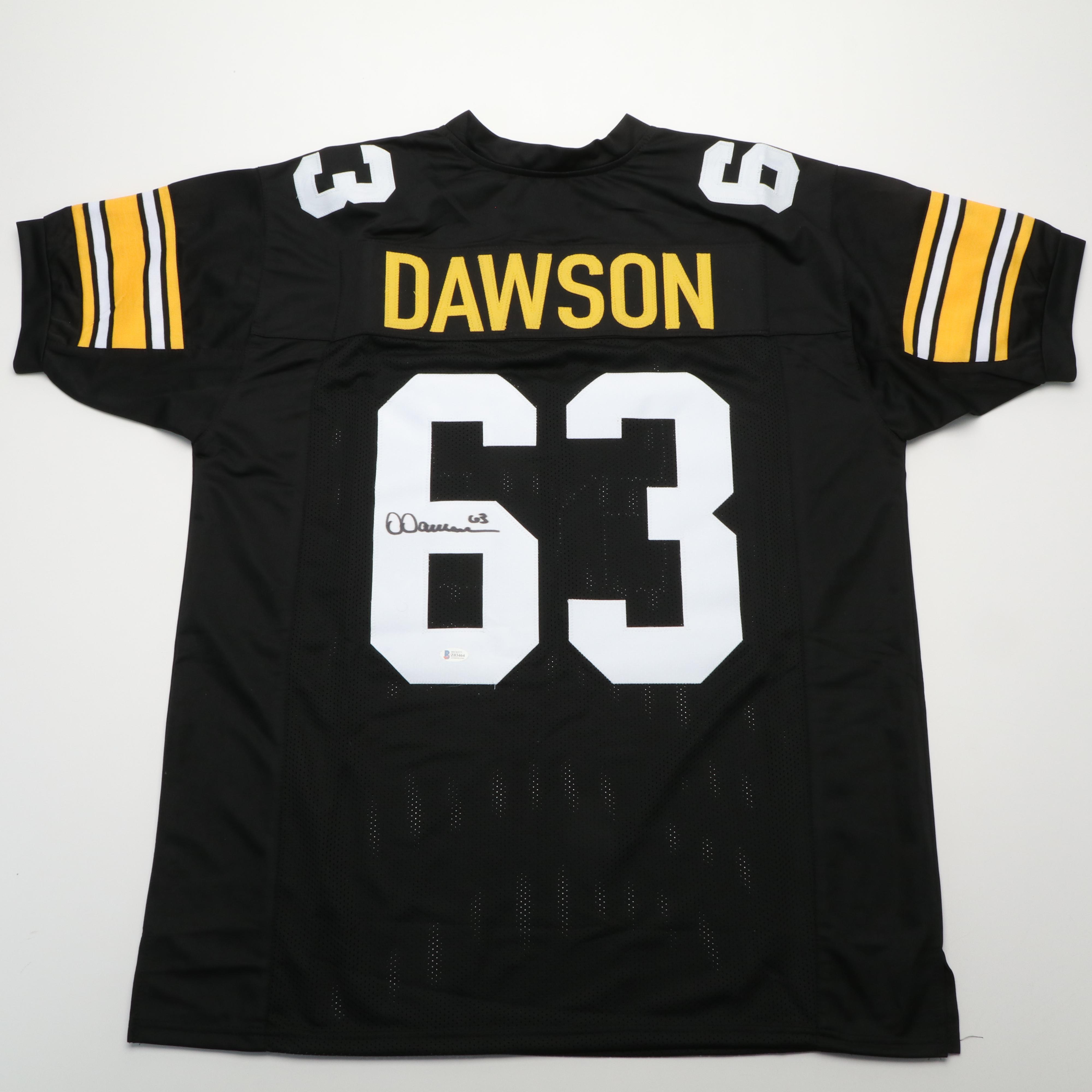 Dermontti Dawson Signed Pittsburgh Steelers Football Jersey, Beckett