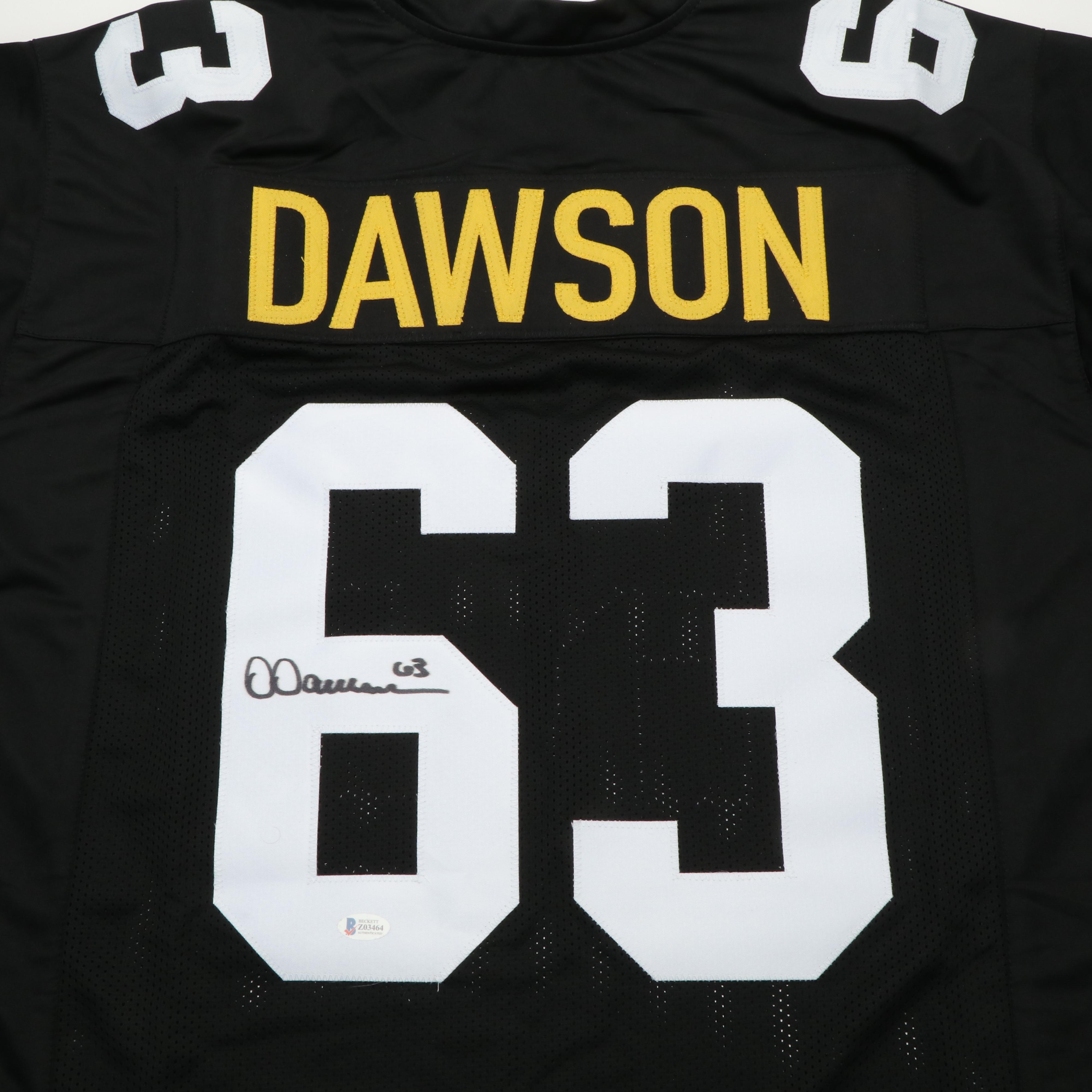 Dermontti Dawson Signed Pittsburgh Steelers Football Jersey, Beckett