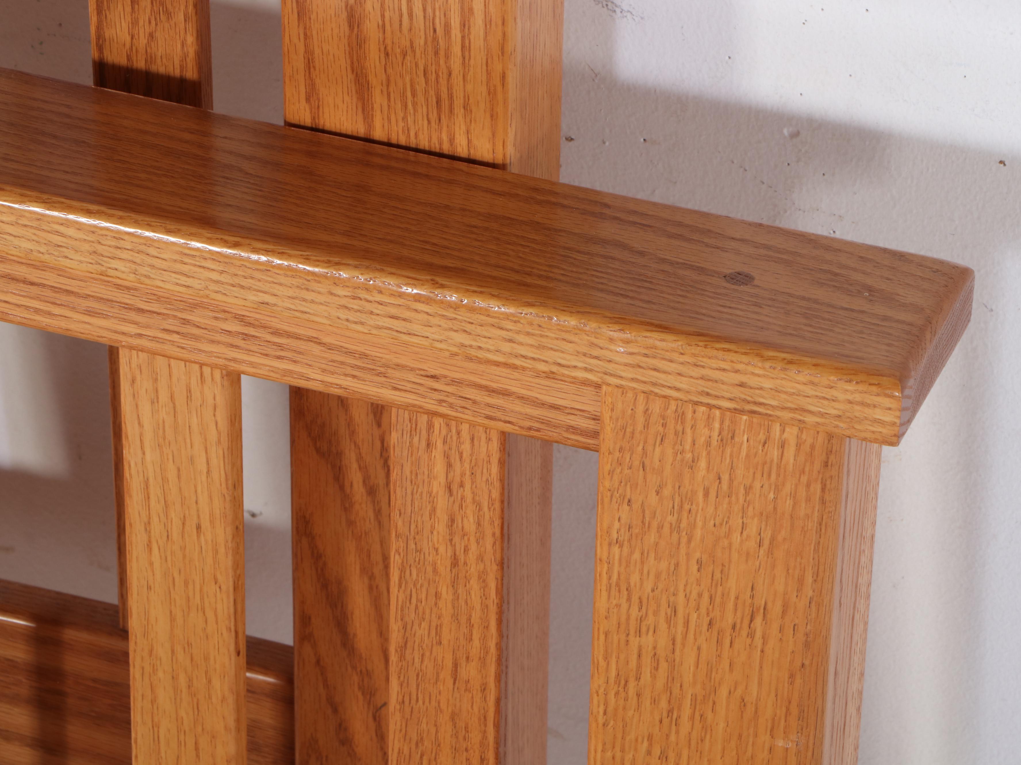 Craftsman Style Oak King Bed Frame