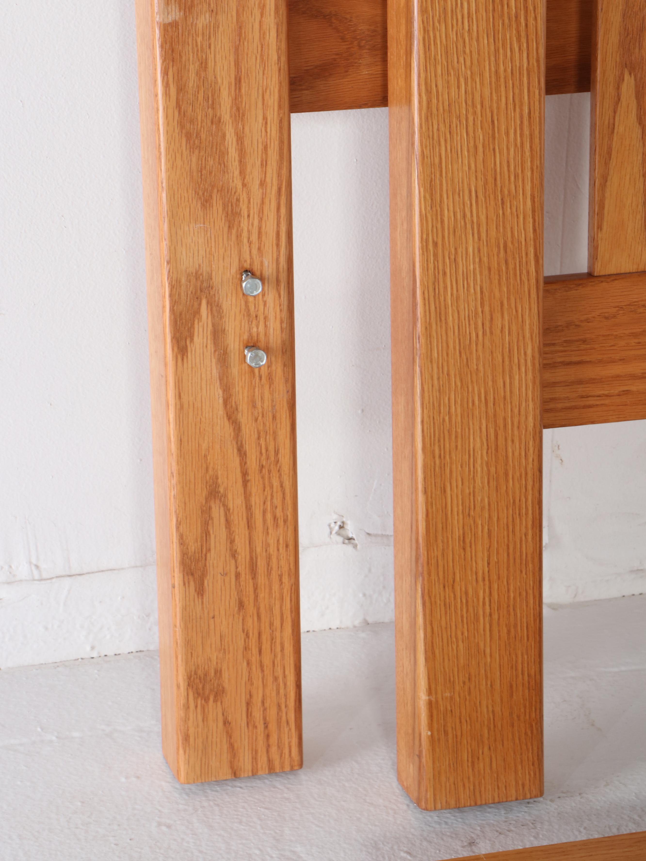 Craftsman Style Oak King Bed Frame