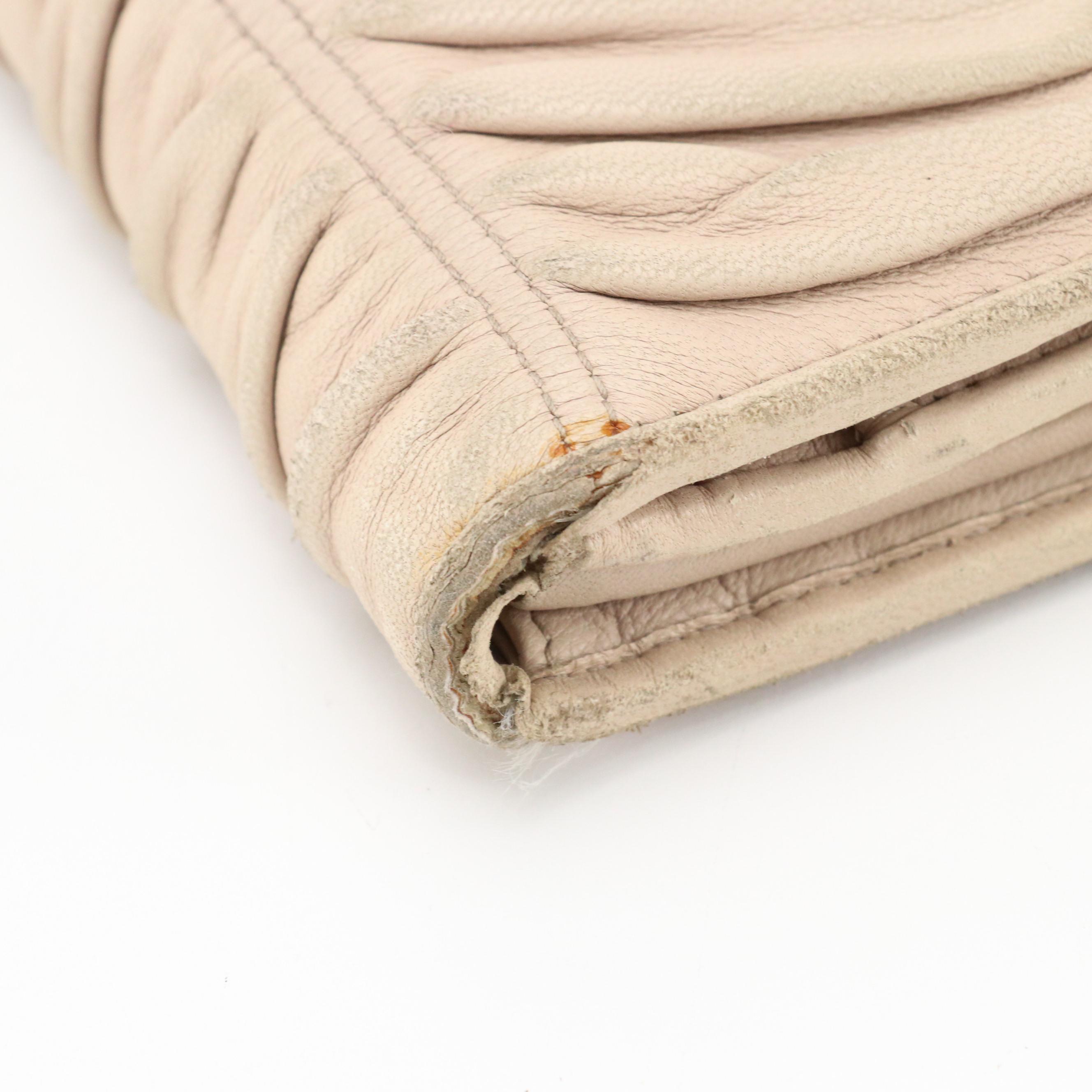 Prada Beige Nappa Gaufré Leather Front-Flap Long Wallet