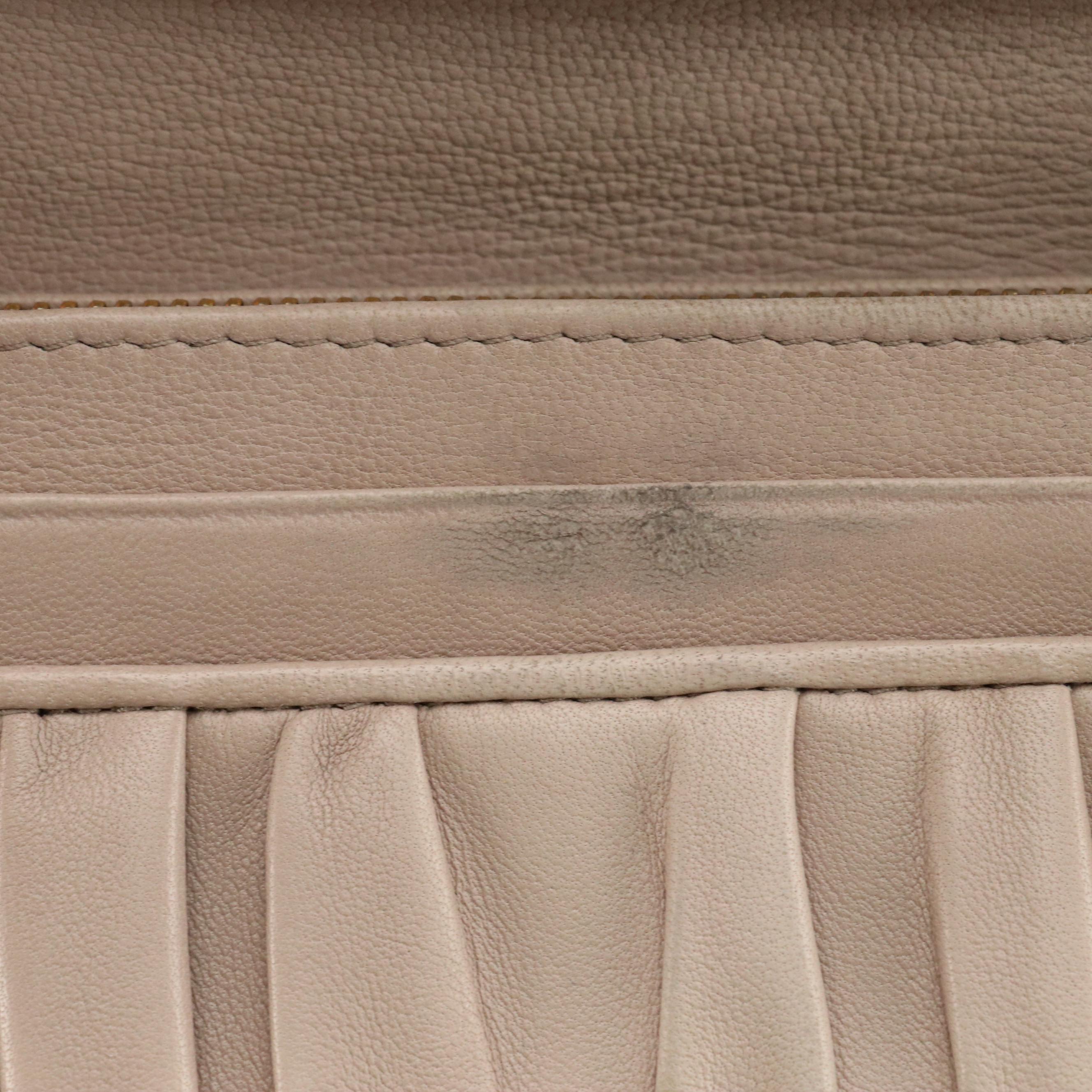 Prada Beige Nappa Gaufré Leather Front-Flap Long Wallet