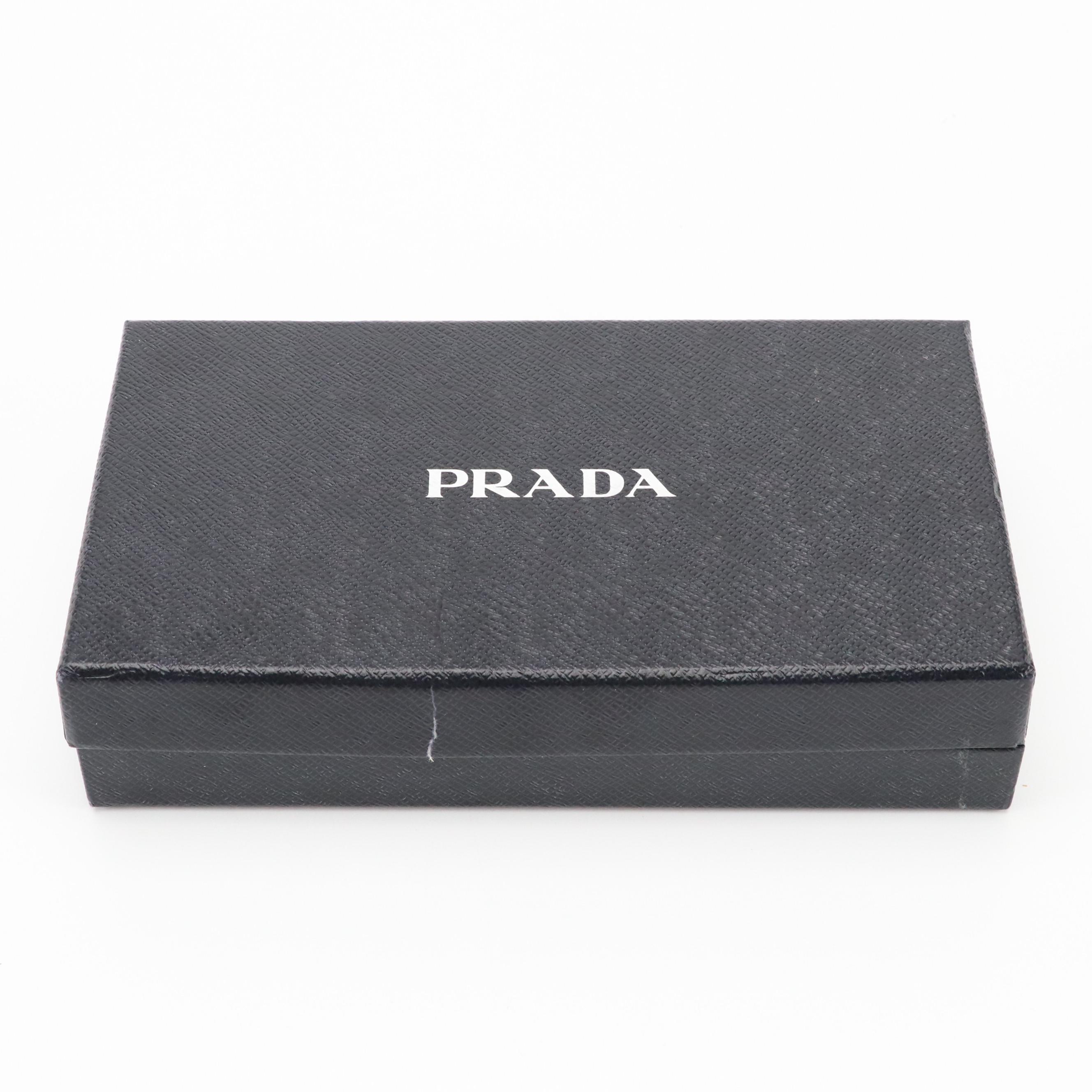 Prada Beige Nappa Gaufré Leather Front-Flap Long Wallet