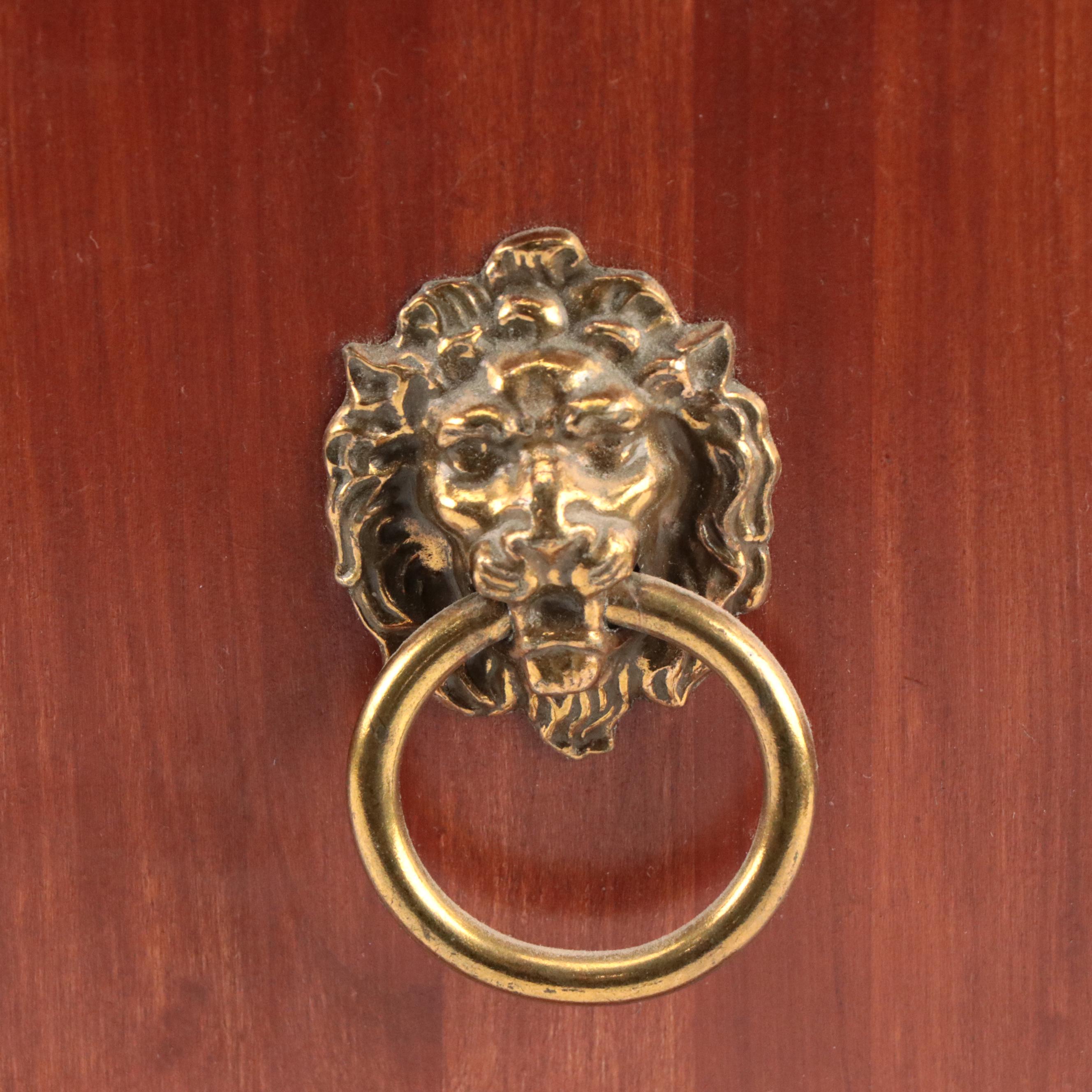 Emperor Clock Co. Wooden and Brass Mantel Clock