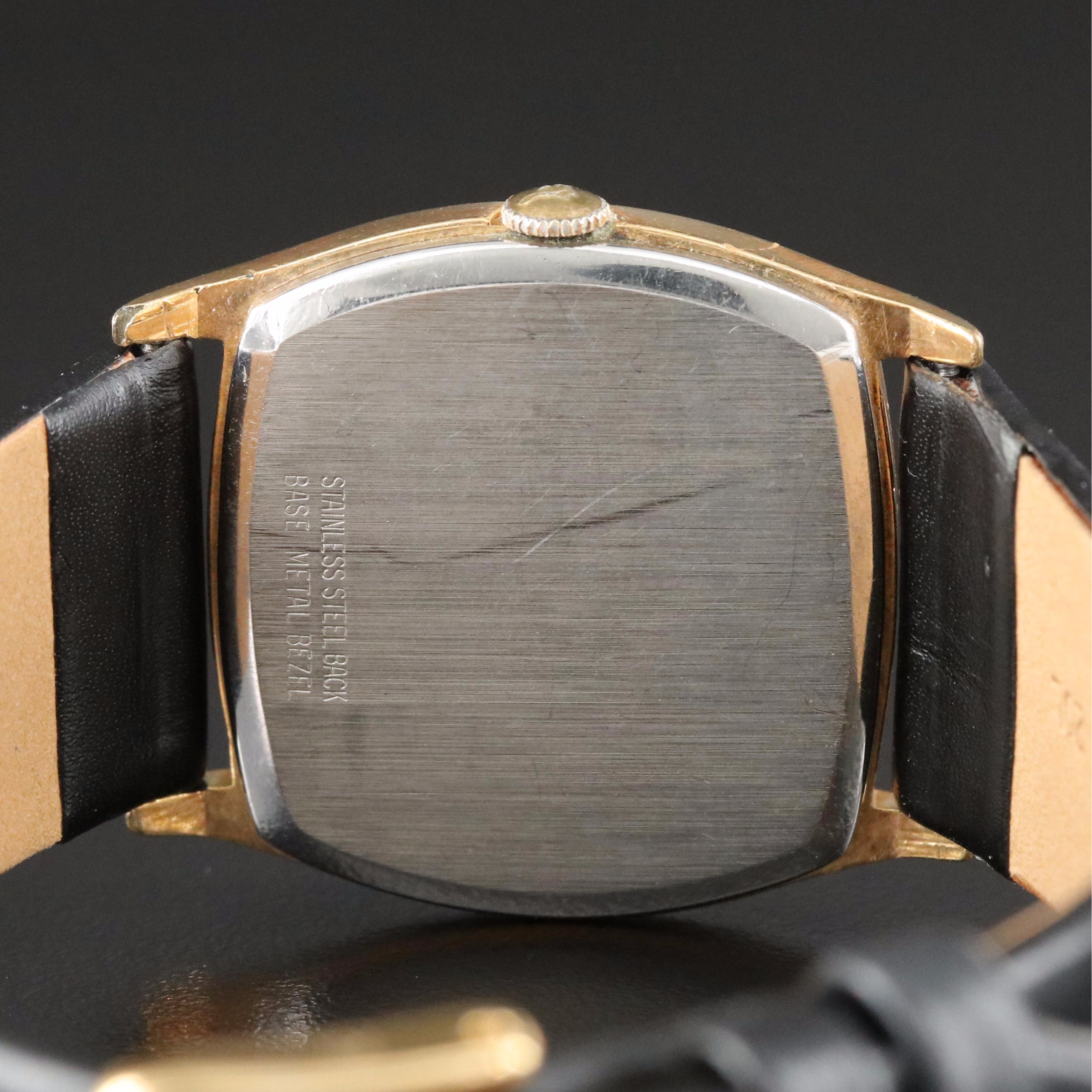 Vintage Wittnauer Diamond Accent Champagne Dial Gold-Plated Manual-Wind Watch