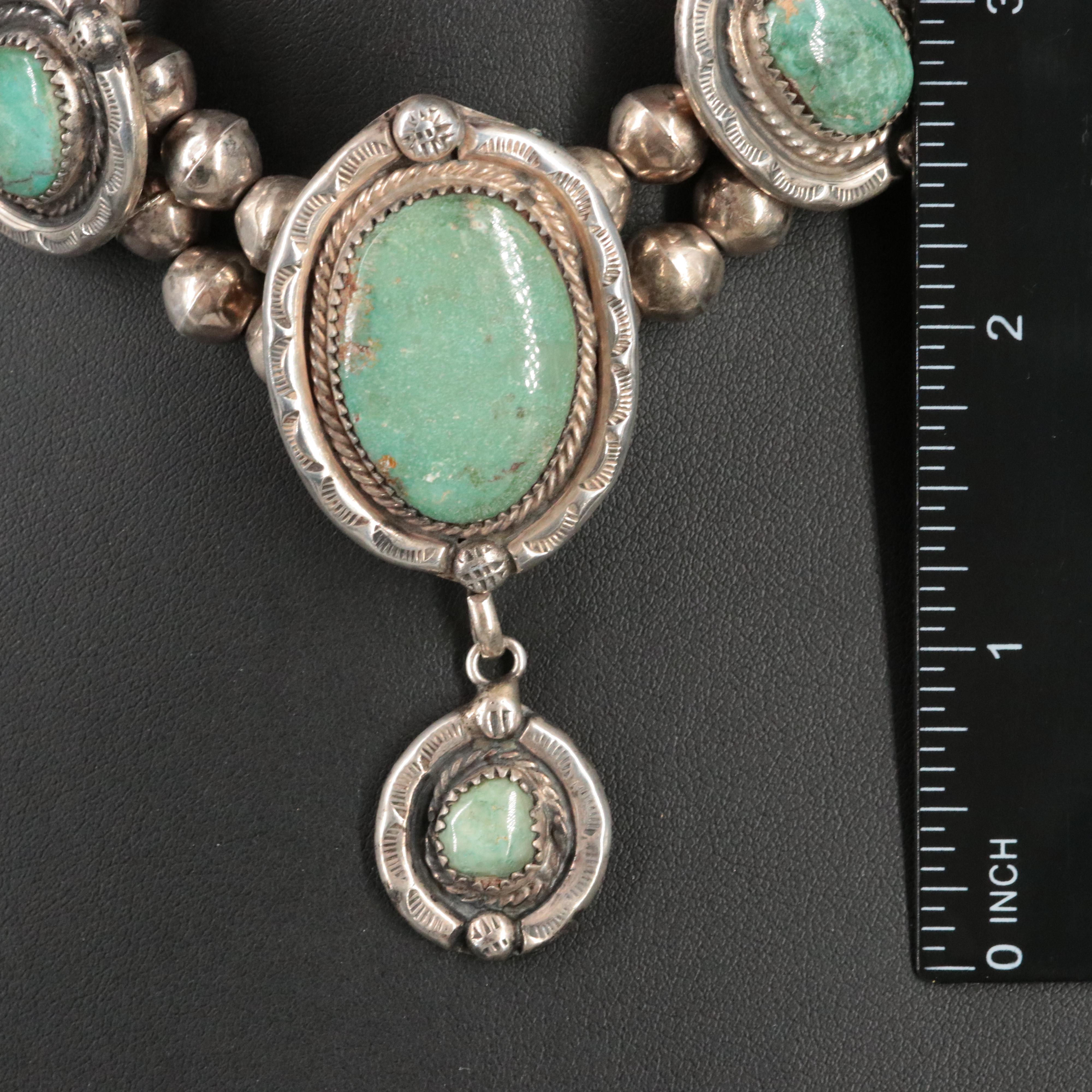 Southwestern Sterling Turquoise Necklace