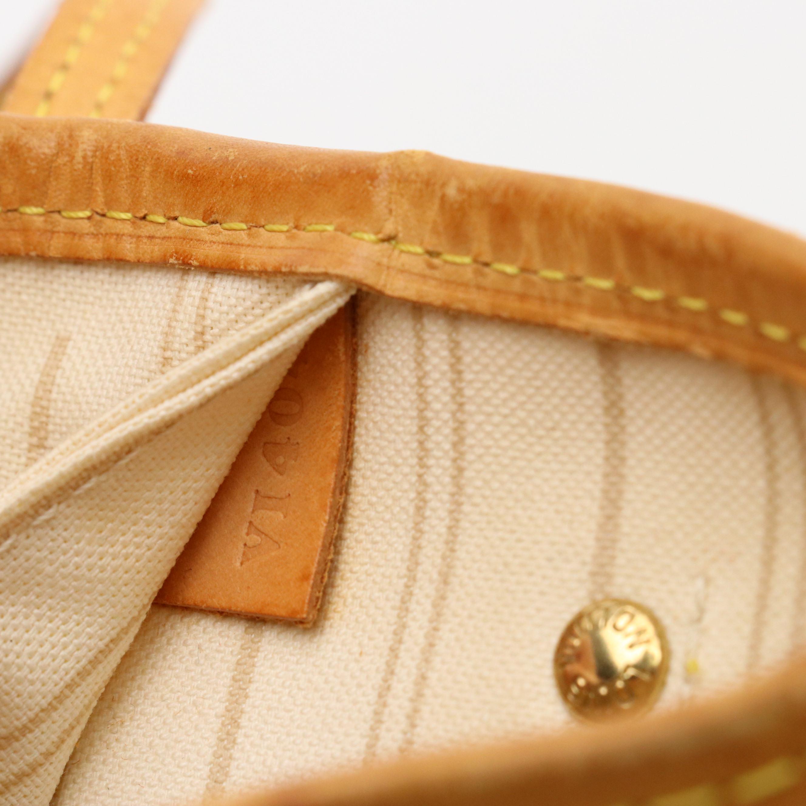 Louis Vuitton Neverfull PM Tote in Damier Azur Canvas and Leather