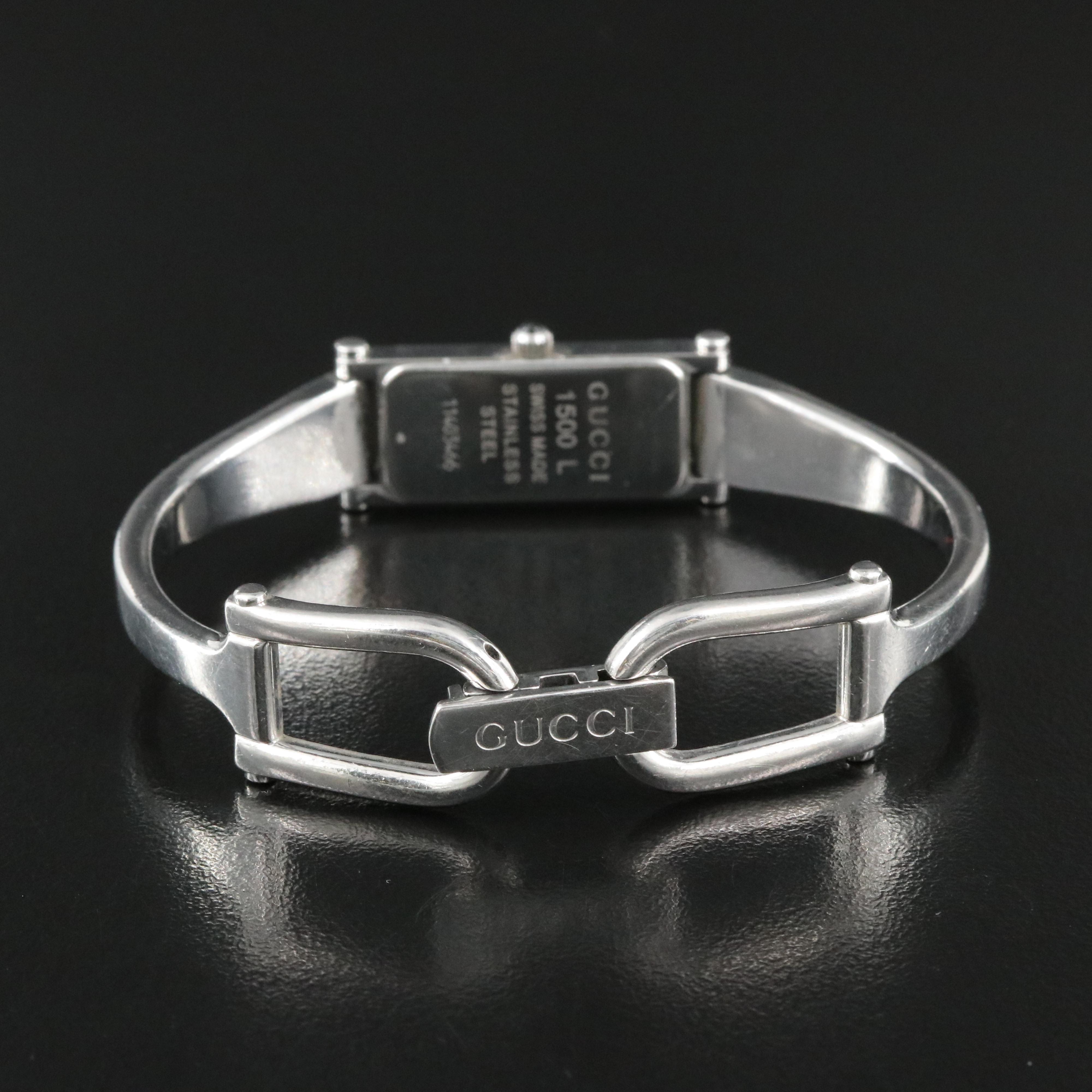 Gucci 1500L Silver Dial 14mm Steel Quartz Watch