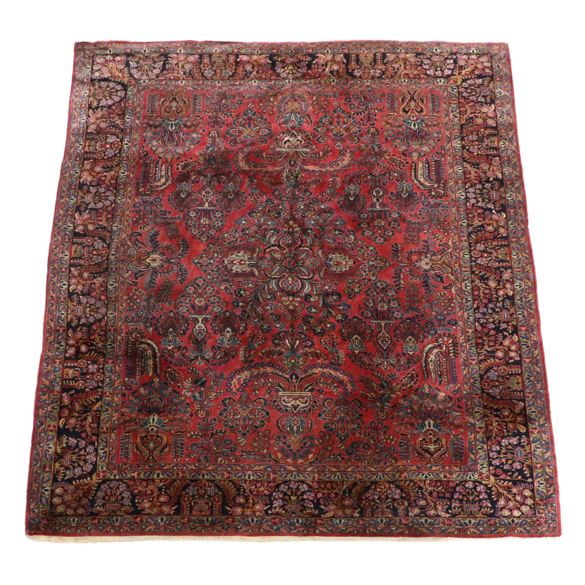 8'9 x 11'7 Hand-Knotted Persian Sarouk Area Rug