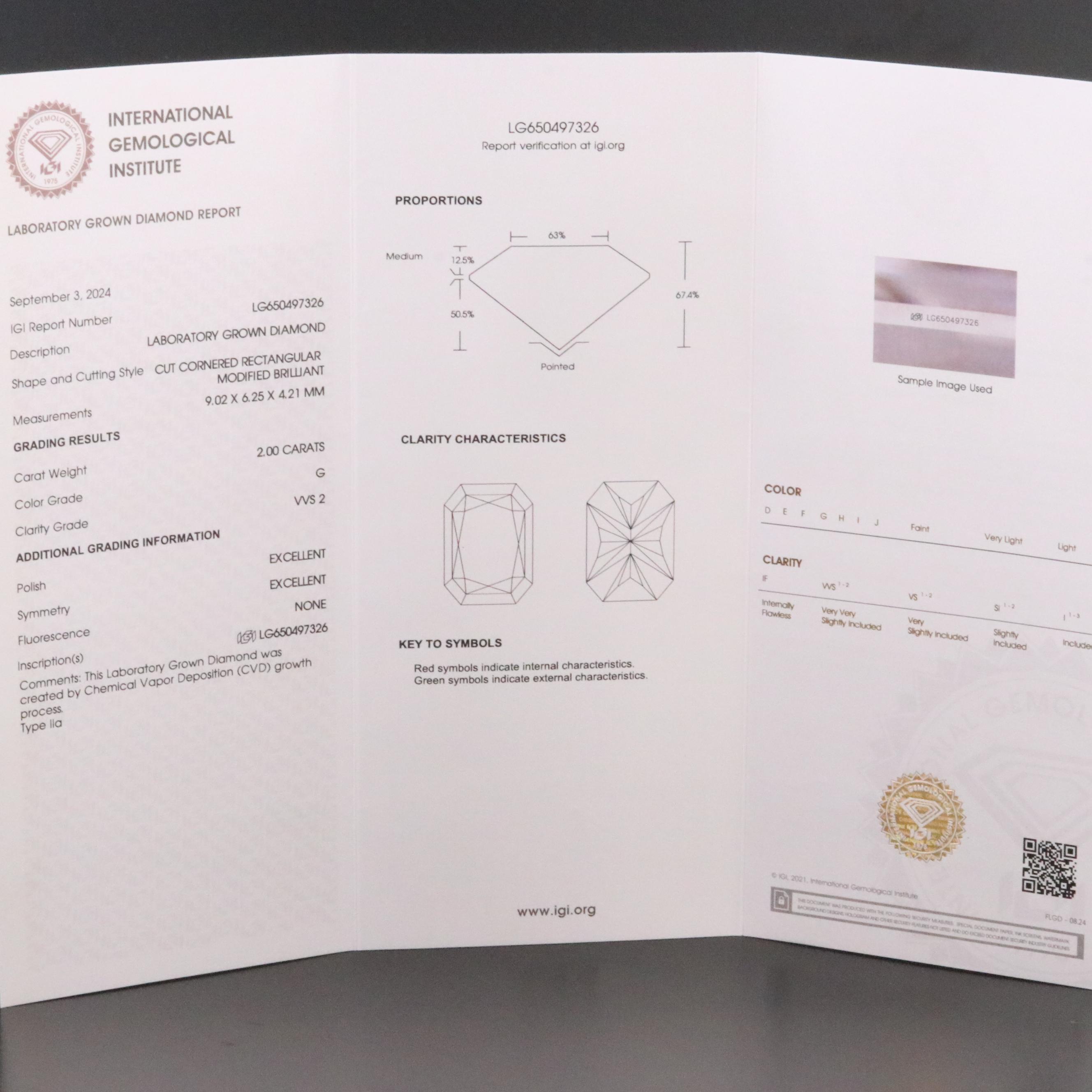14K 2.65 CTW Lab Grown Diamond Ring with IGI Report