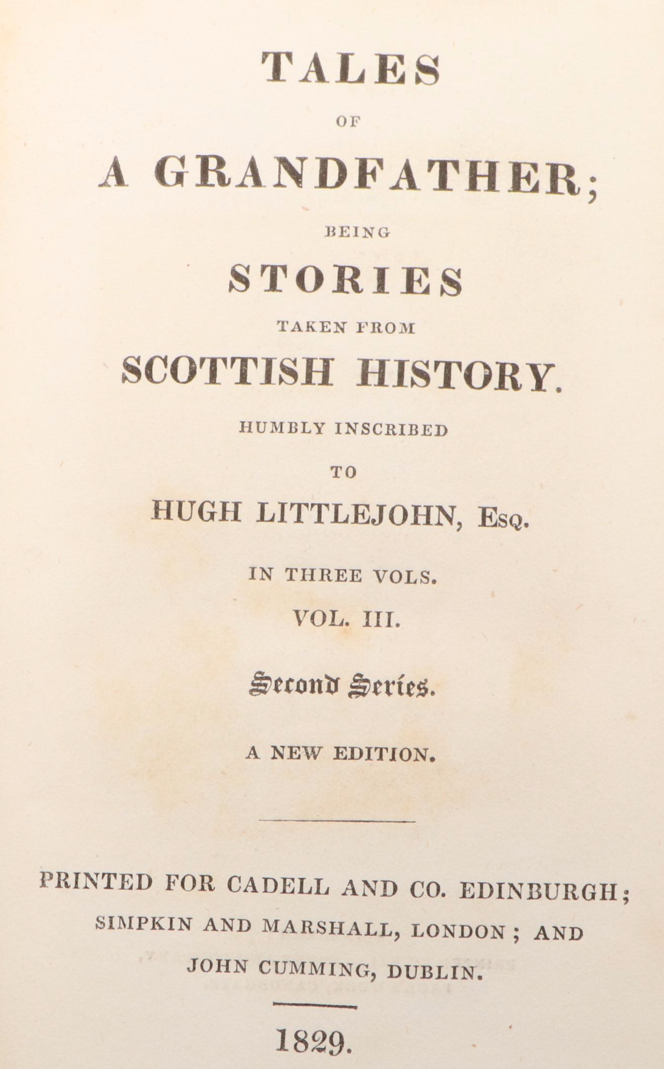 "Tales of a Grandfather" Vol. 1–2 by Sir Walter Scott and More Books