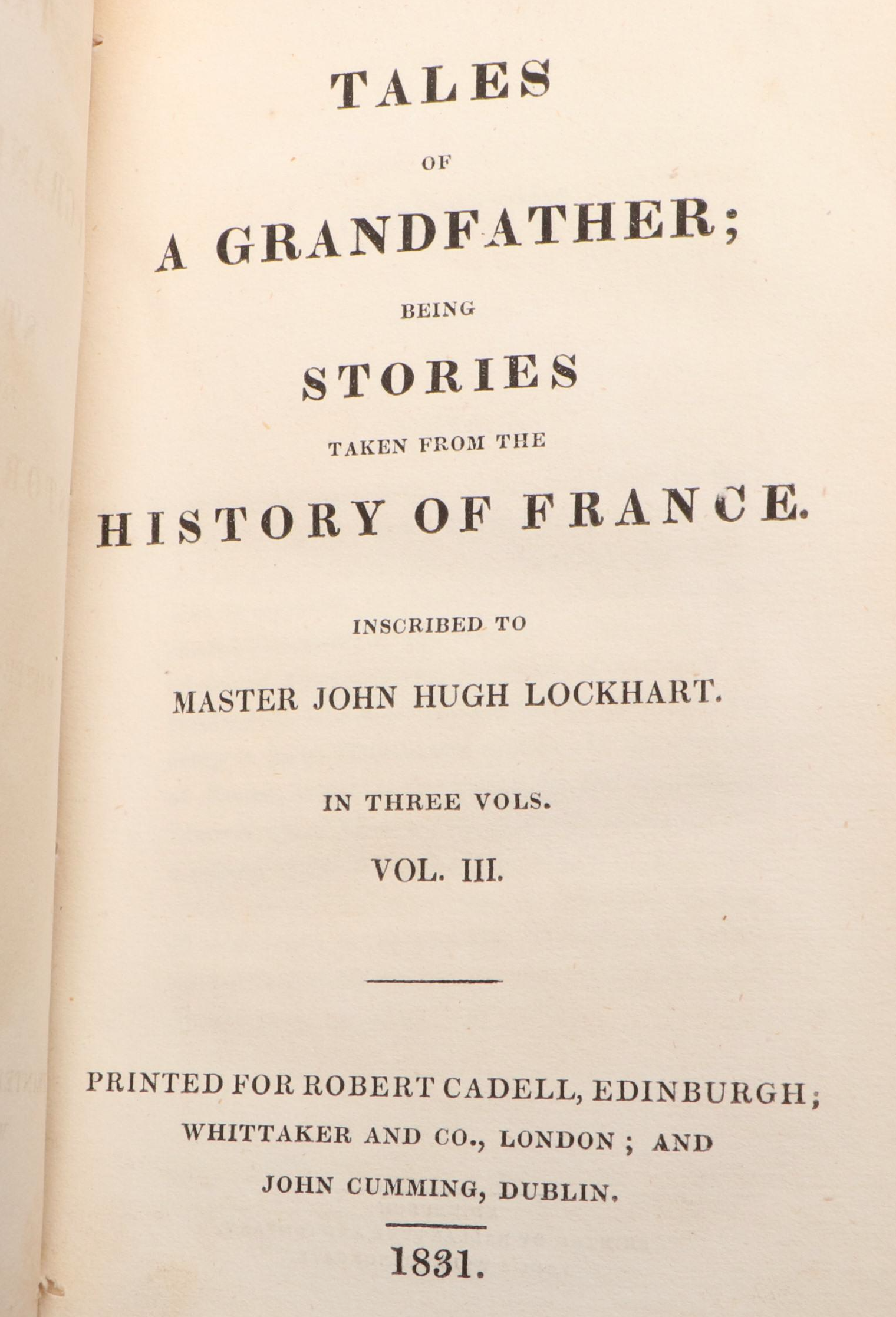 "Tales of a Grandfather" Vol. 1–2 by Sir Walter Scott and More Books