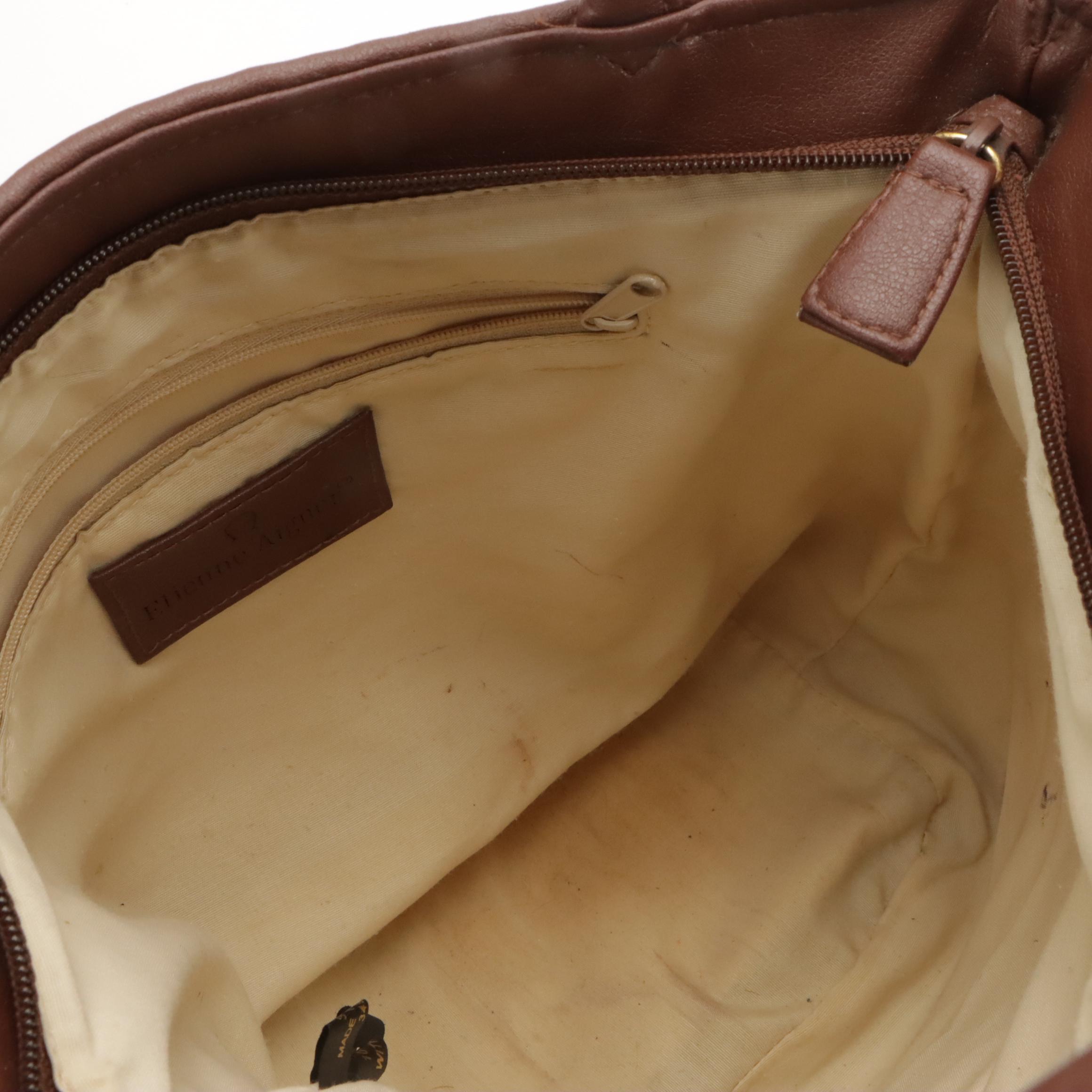 Etienne Aigner Woven Bags in Synthetic Fiber with Faux Leather Trim