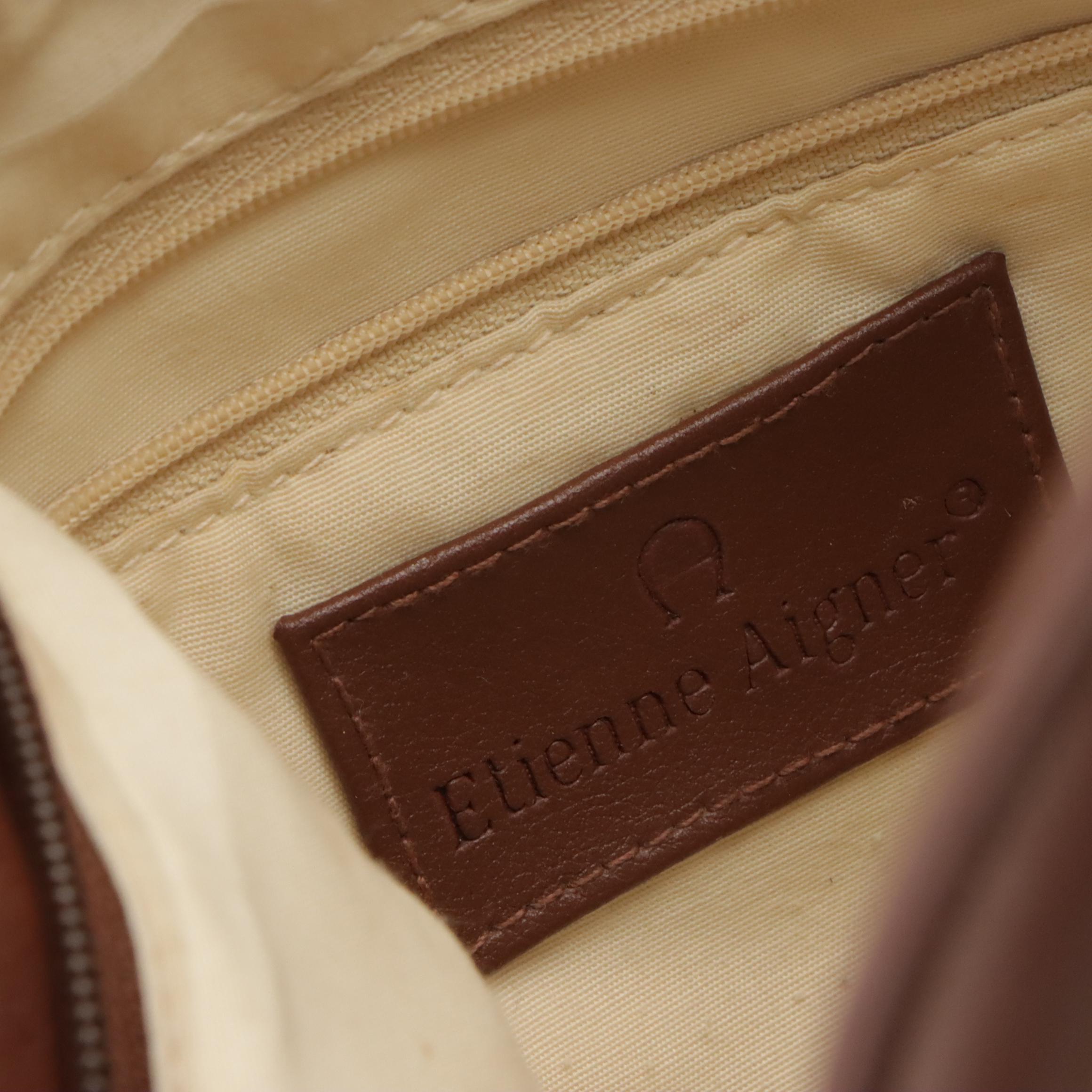 Etienne Aigner Woven Bags in Synthetic Fiber with Faux Leather Trim