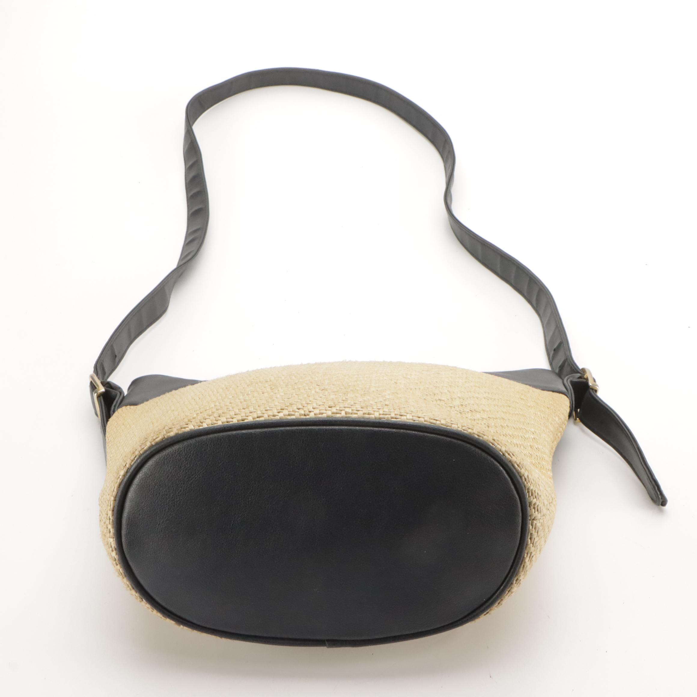 Etienne Aigner Woven Bags in Synthetic Fiber with Faux Leather Trim