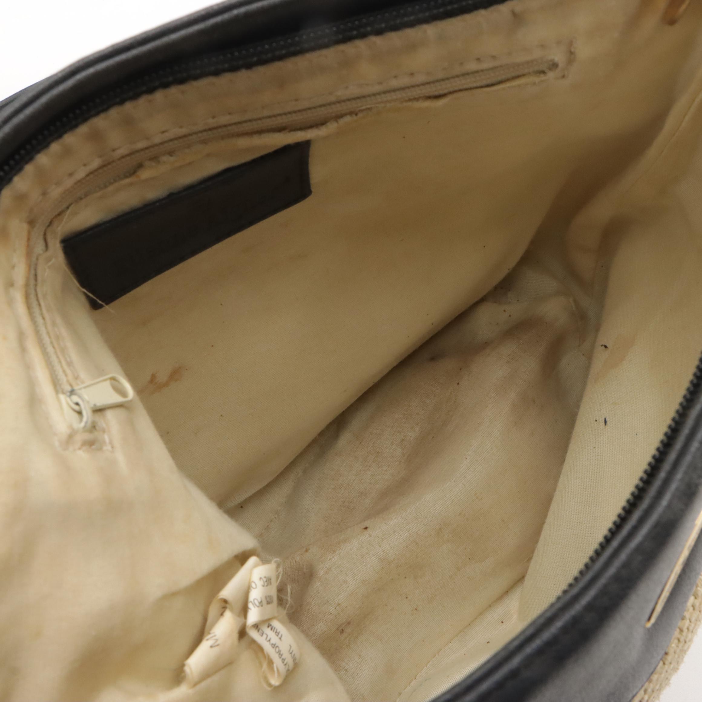 Etienne Aigner Woven Bags in Synthetic Fiber with Faux Leather Trim