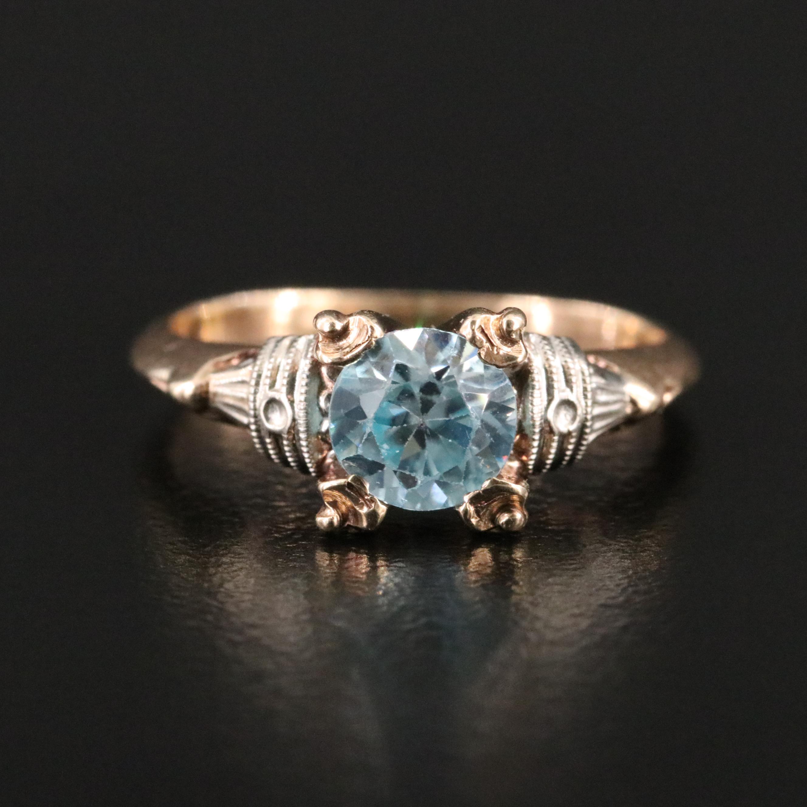 Antique 10K Topaz Ring