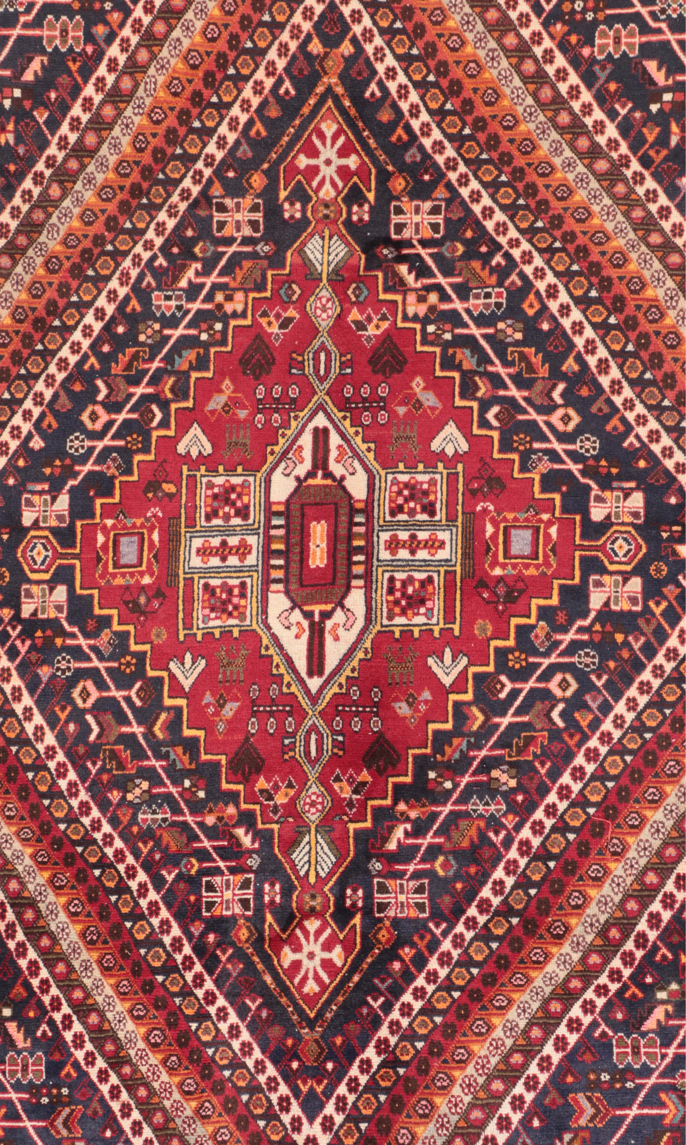3'4 x 7'10 Hand-Knotted Persian Shiraz Long Rug