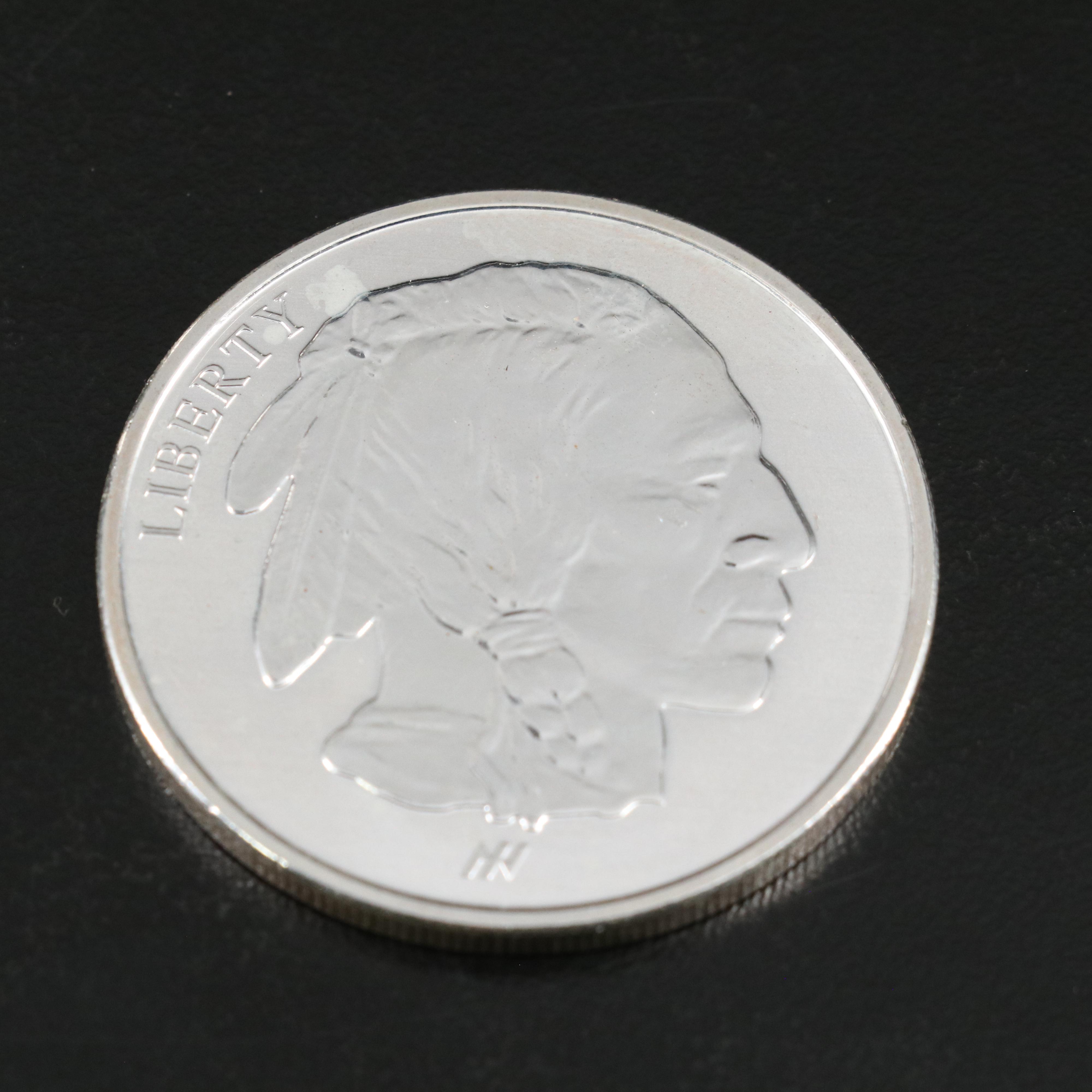 Roll of Fourteen Buffalo Nickel-Themed 1-Oz. Fine Silver Rounds