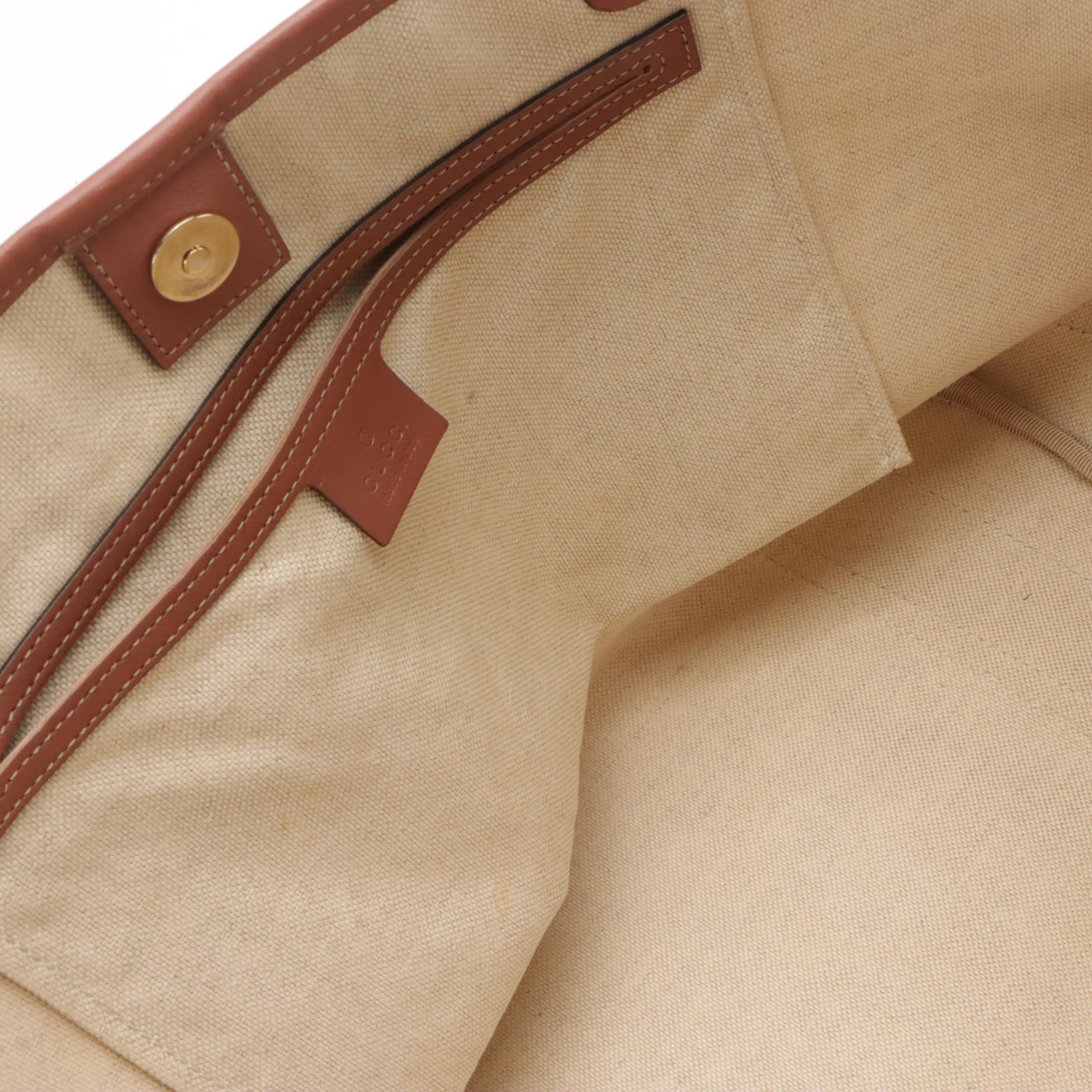 Gucci Joy Tote in GG Supreme Star Canvas with Leather Trim