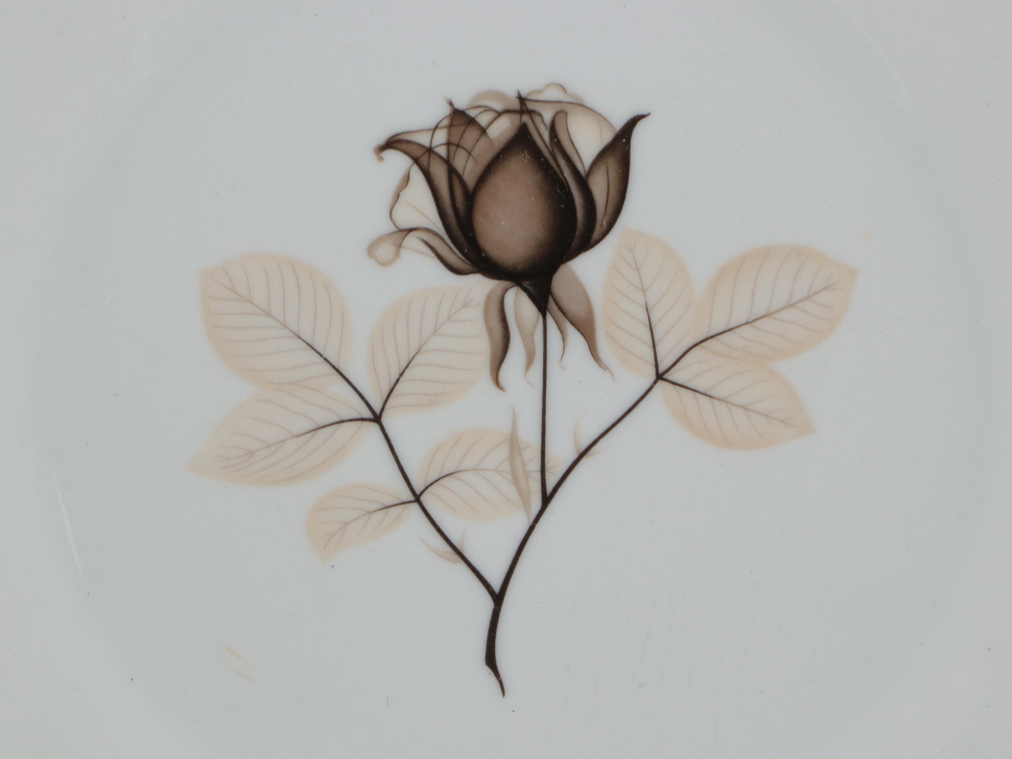 Rosenthal "Shadow Rose" Porcelain Dinnerware, Mid to Late 20th Century