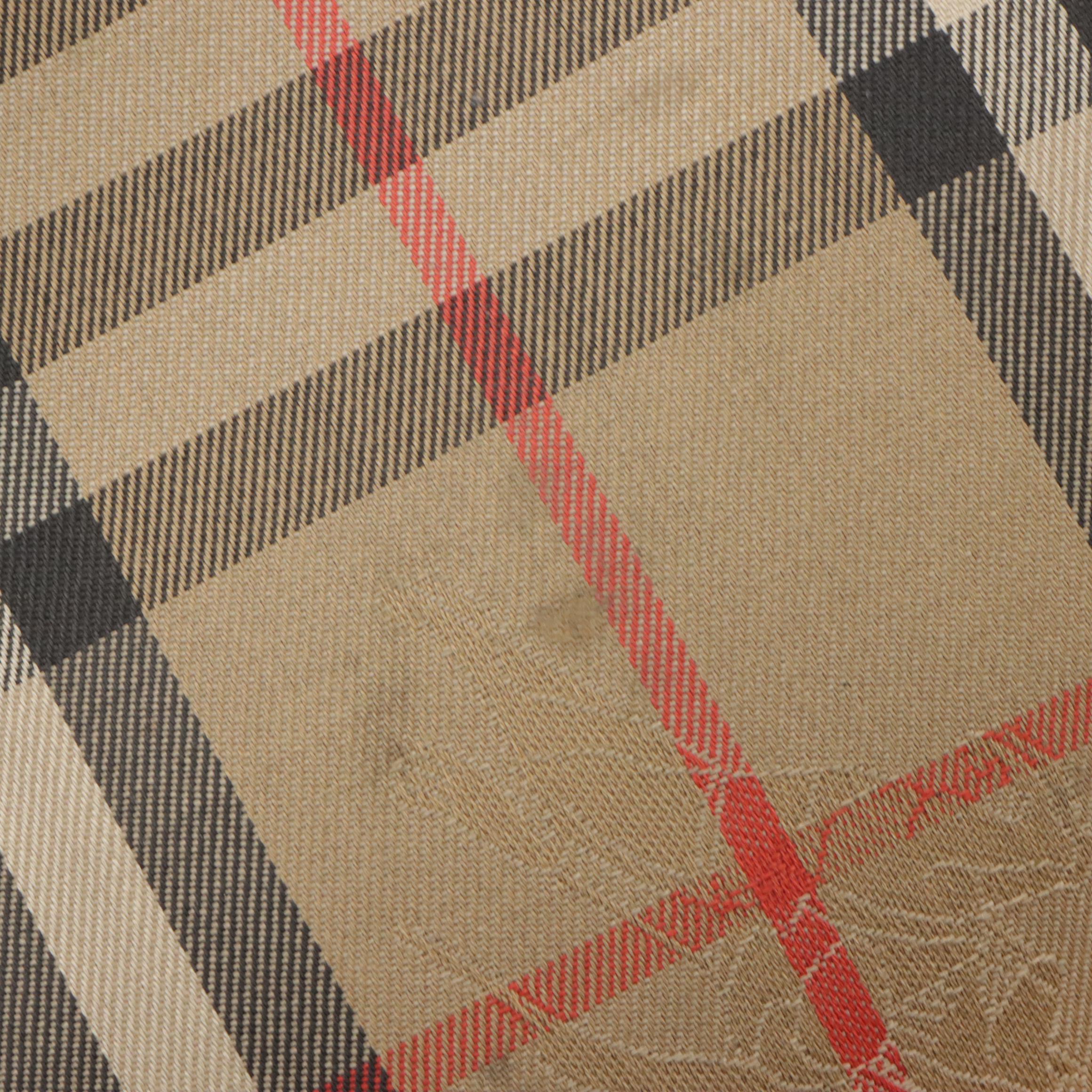 Burberrys Haymarket Check Canvas Messenger Flap Shoulder Bag with Leather Trim