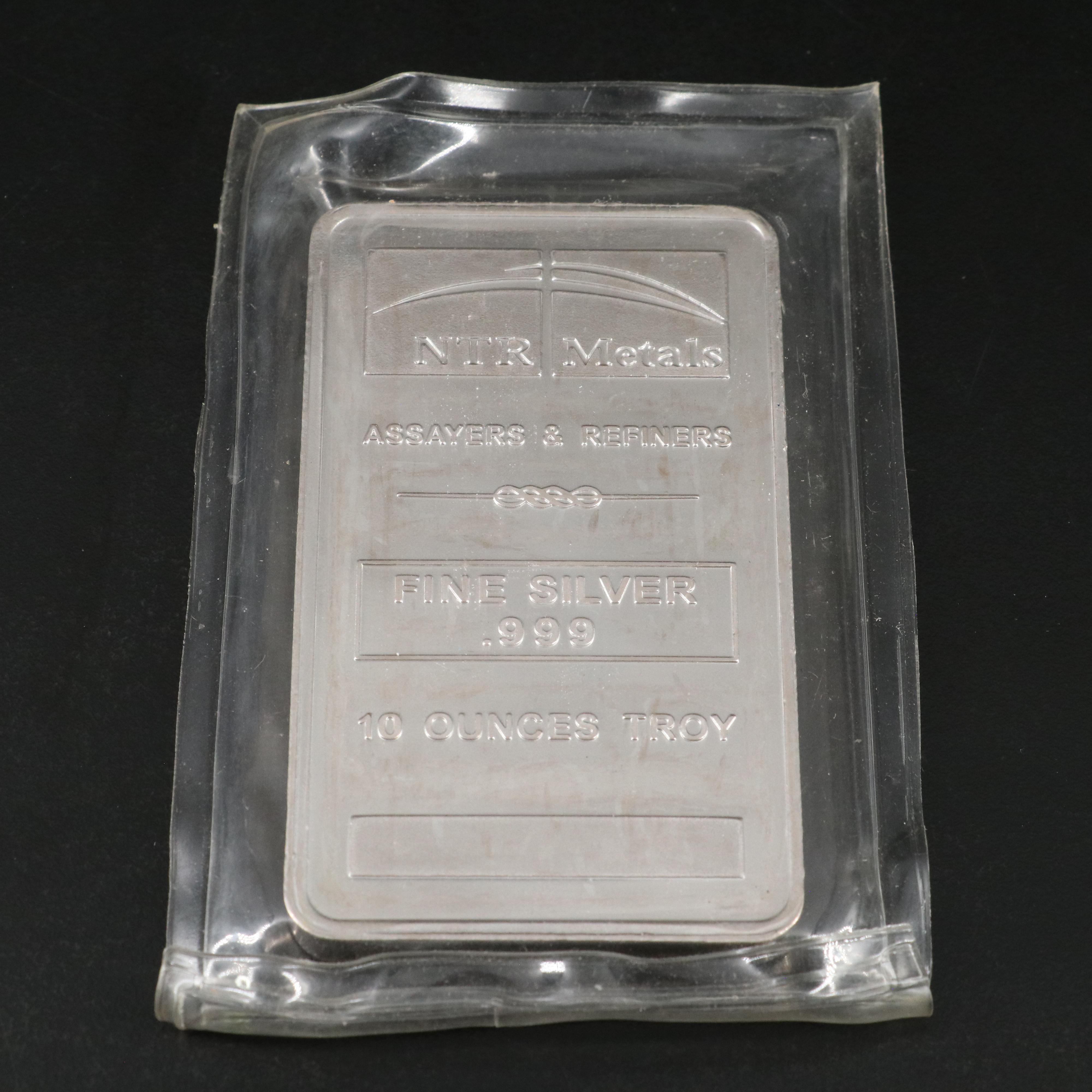 NTR Metals 10 Ounce .999 Silver Bar