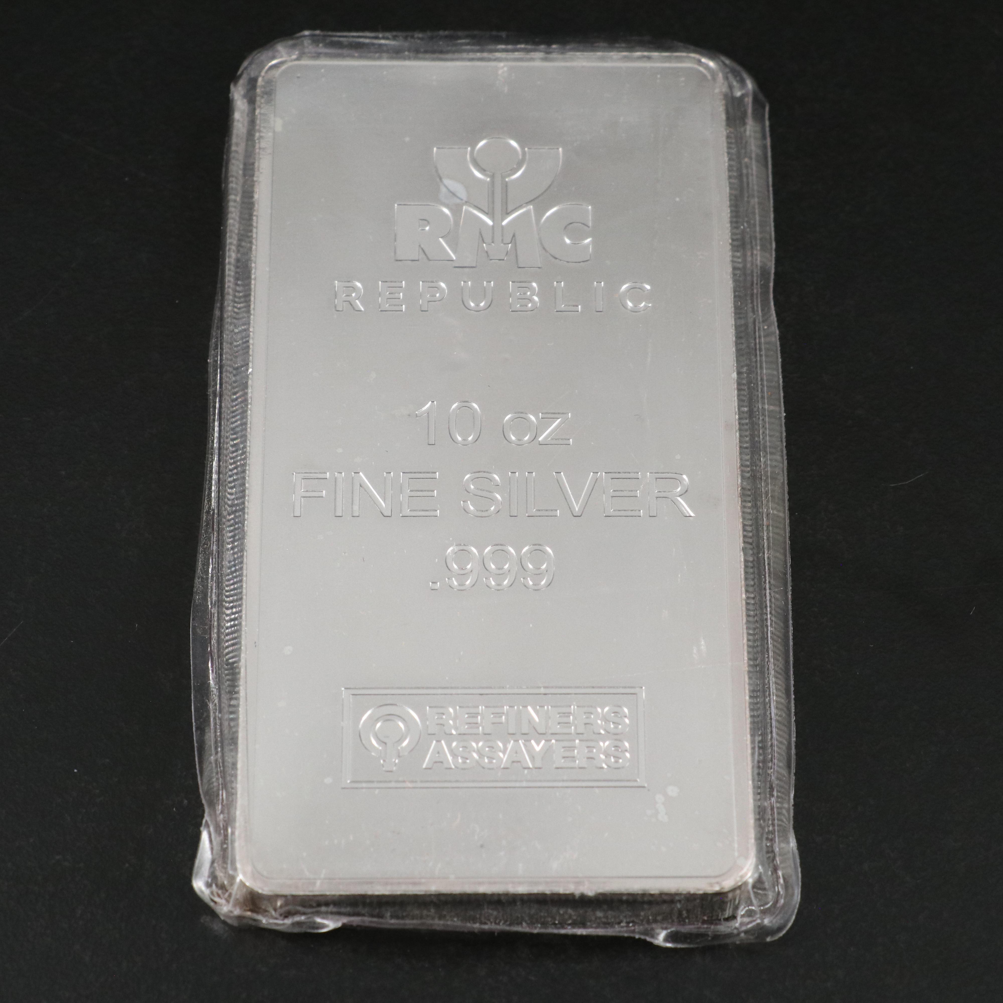 Republic Metals Corporation 10 Ounce .999 Silver Bar