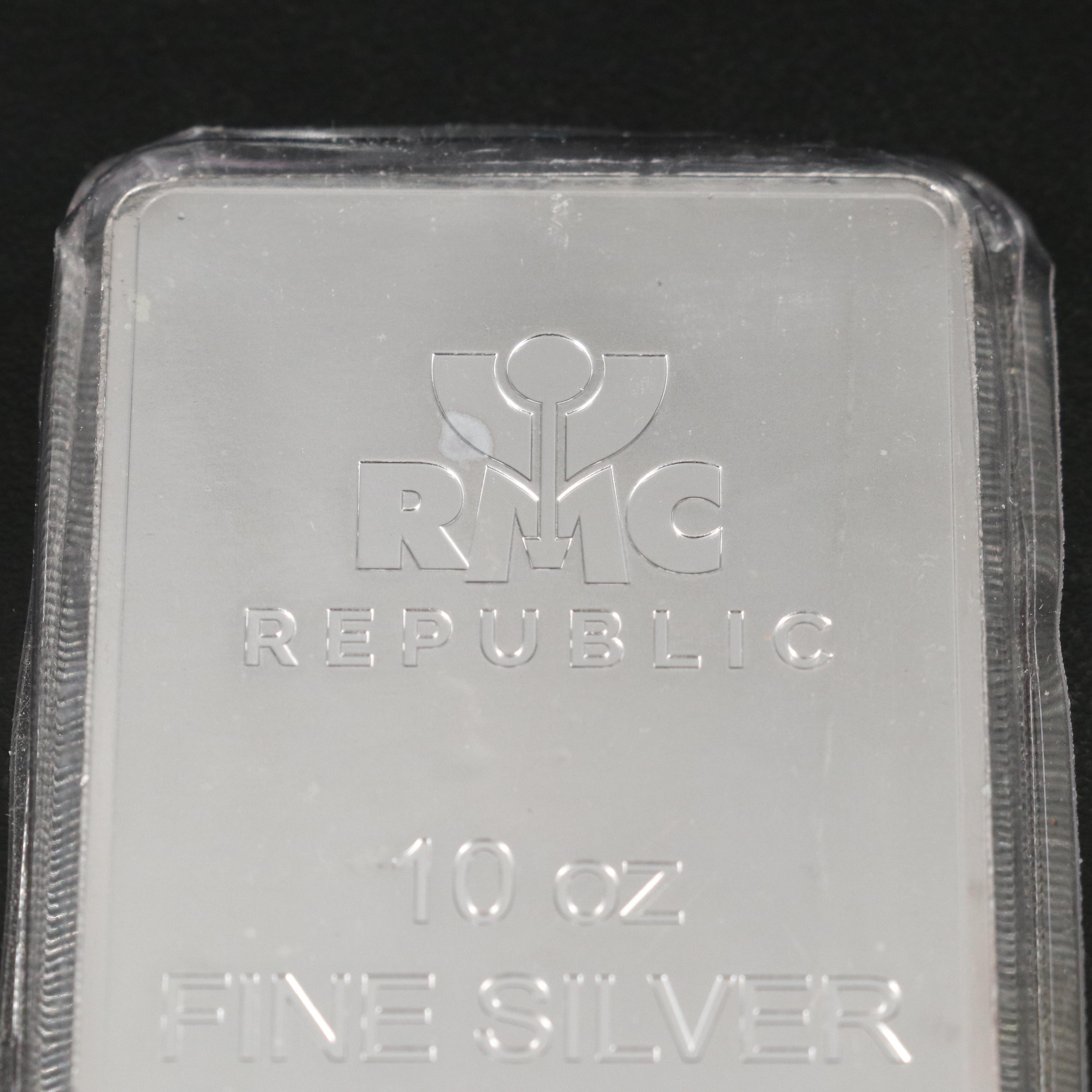 Republic Metals Corporation 10 Ounce .999 Silver Bar