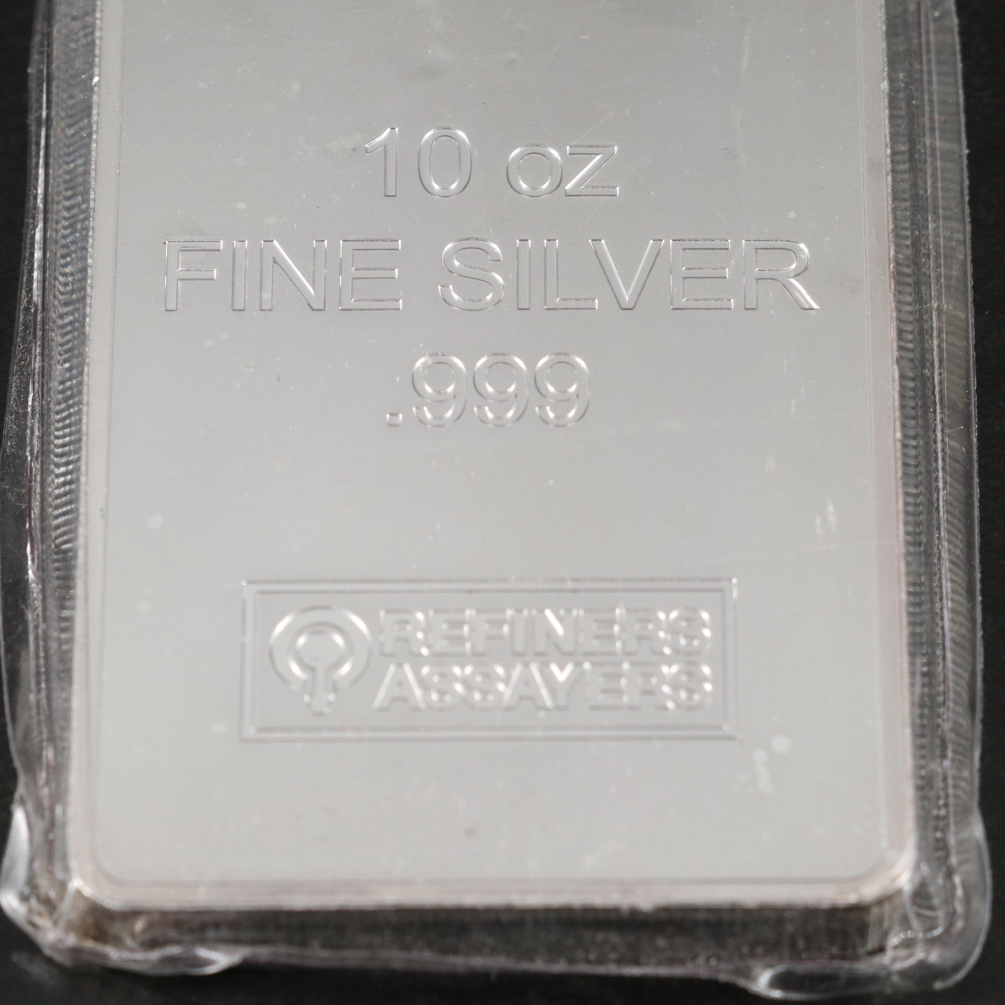 Republic Metals Corporation 10 Ounce .999 Silver Bar