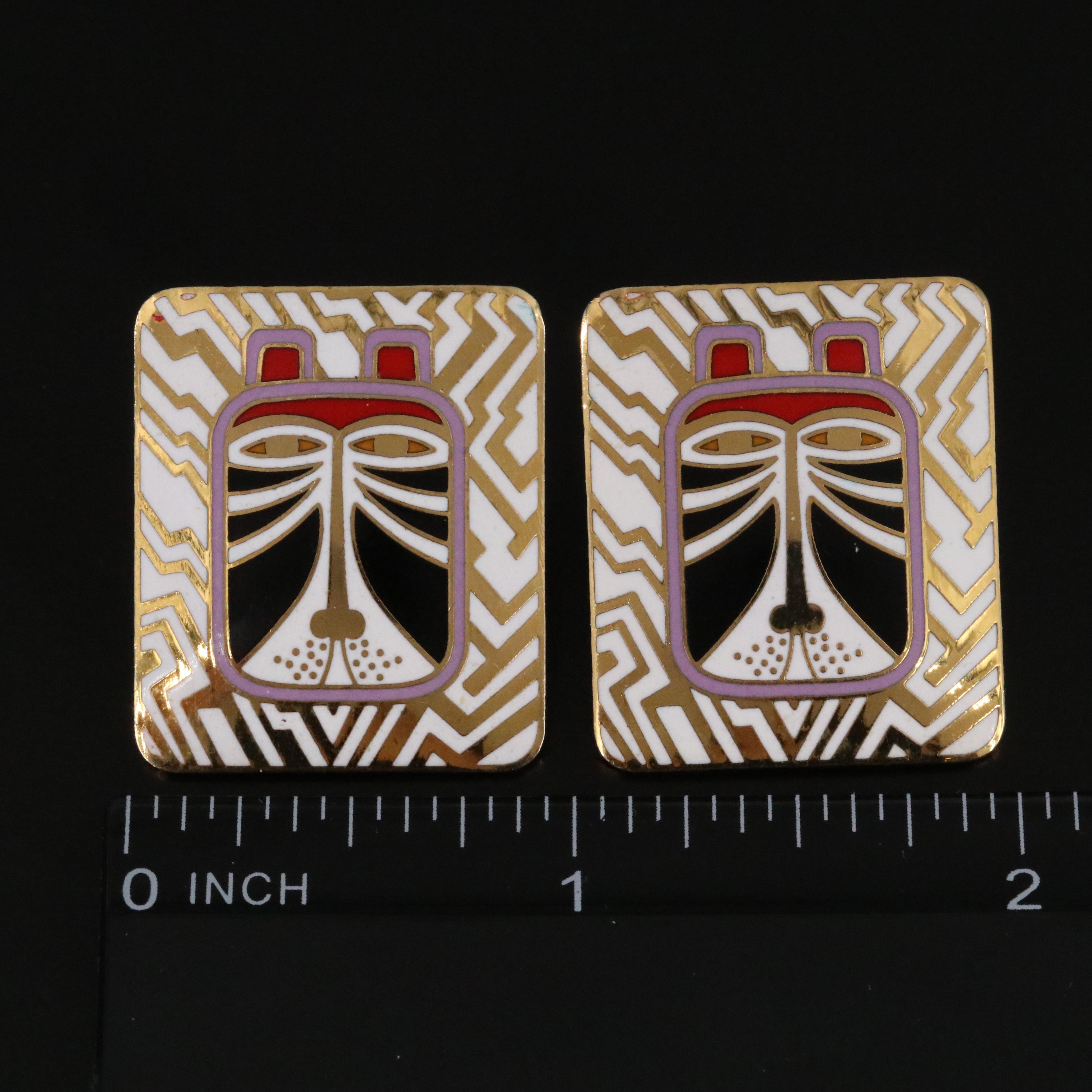Collection of Laurel Burch Enameled Earrings