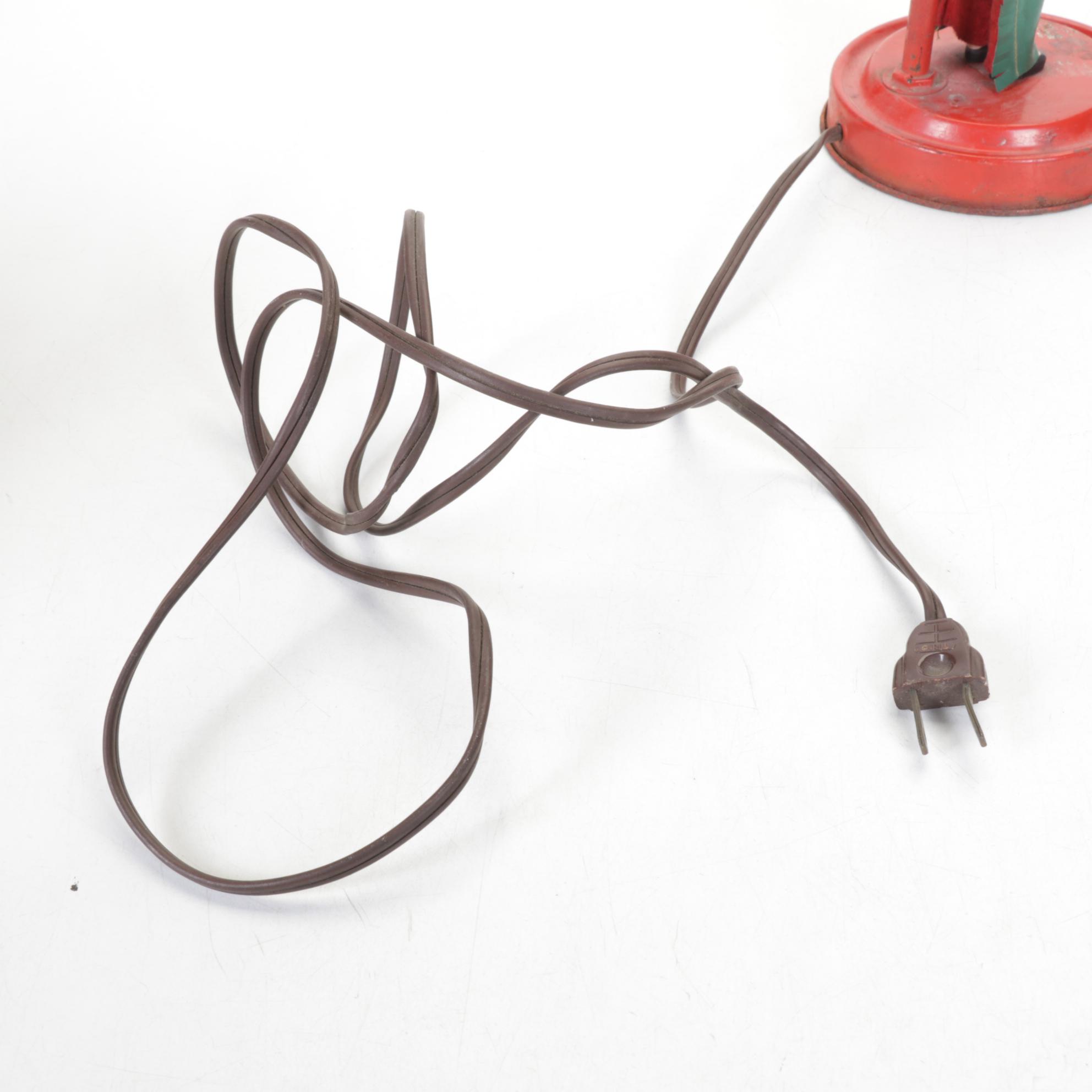 Celluloid Rodeo Cowboy Table Lamp