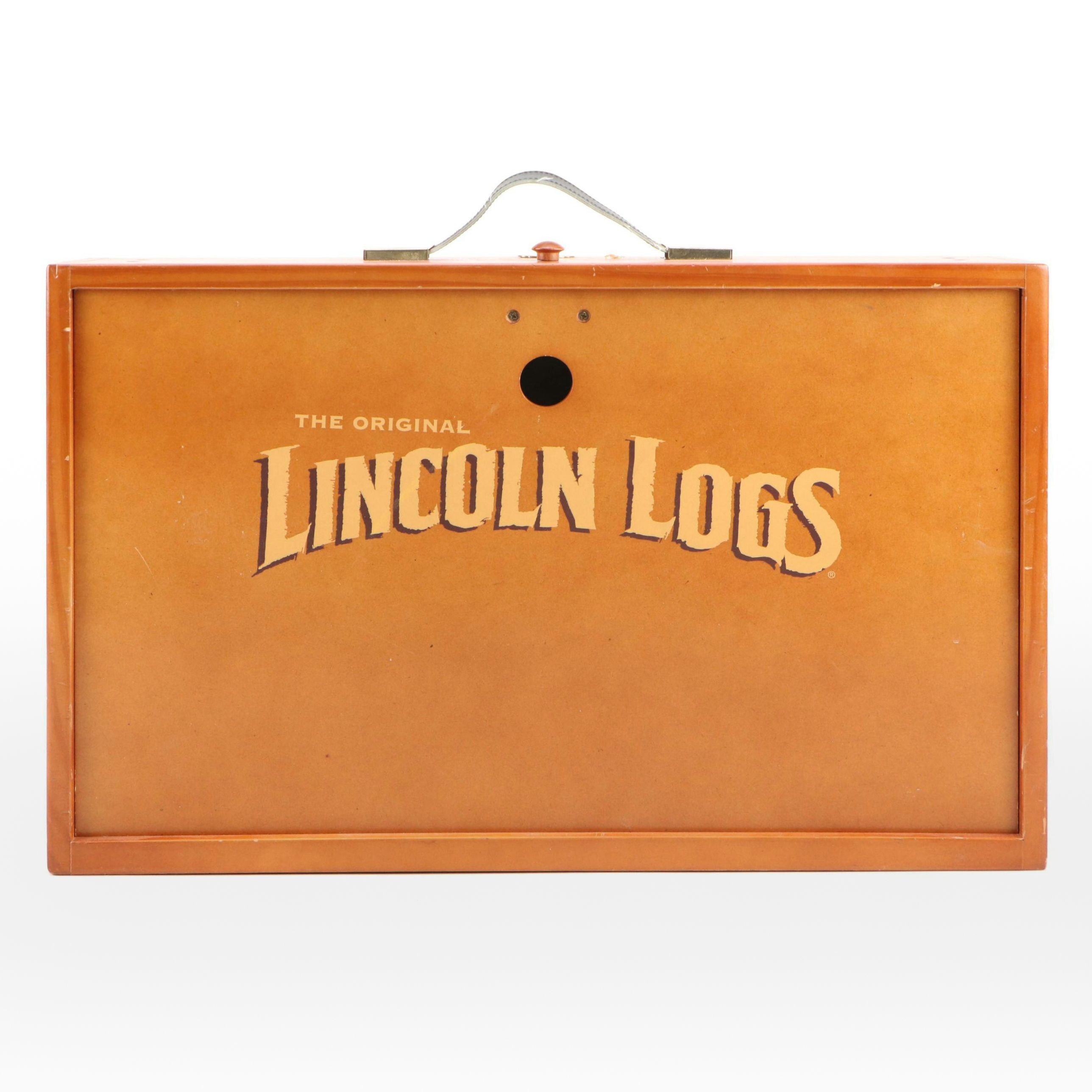 Collector's Edition Lincoln Logs Wooden Building Set with Carrying Case