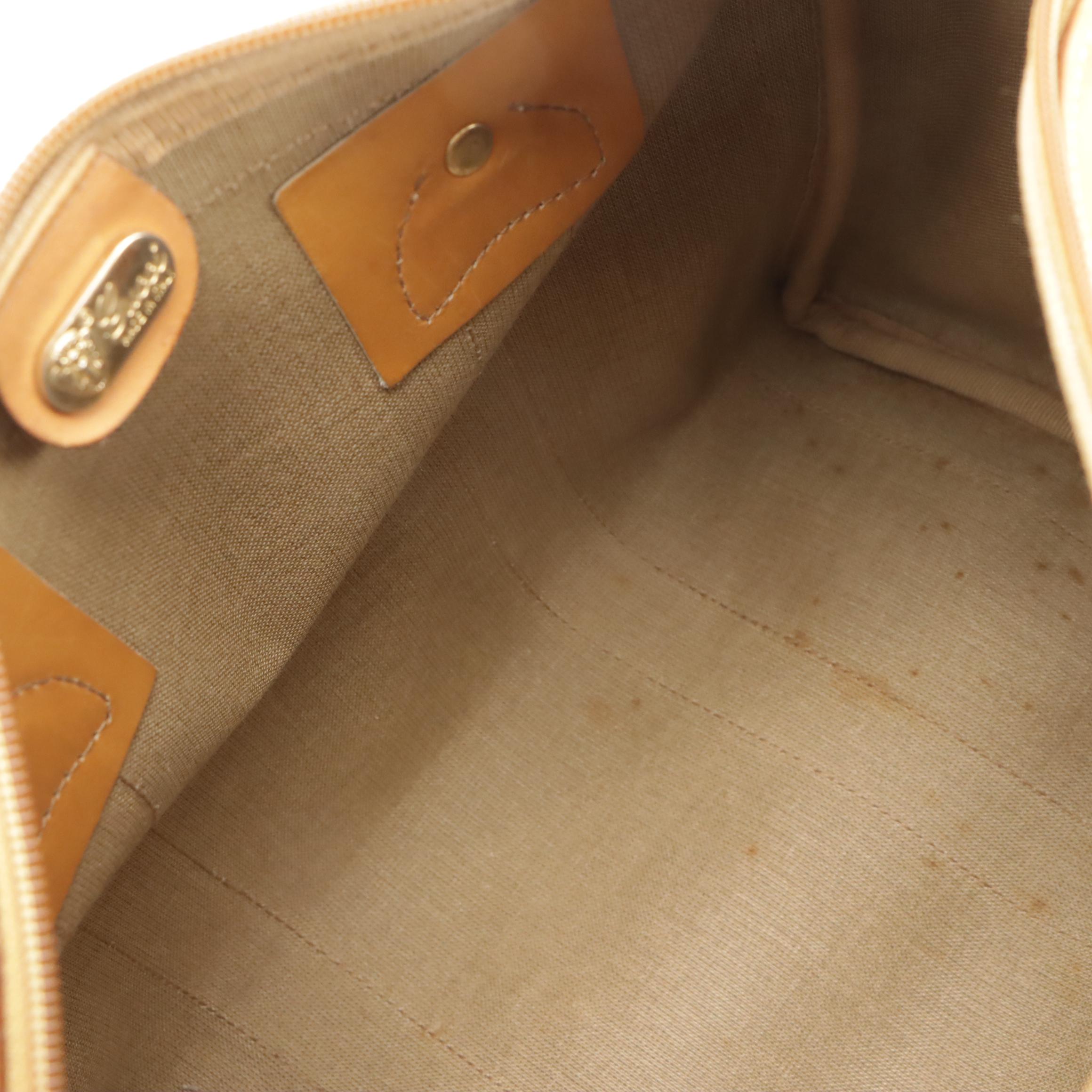 Gucci Zippered Web Stripe Boston Bag in Micro GG Canvas and Tan Leather