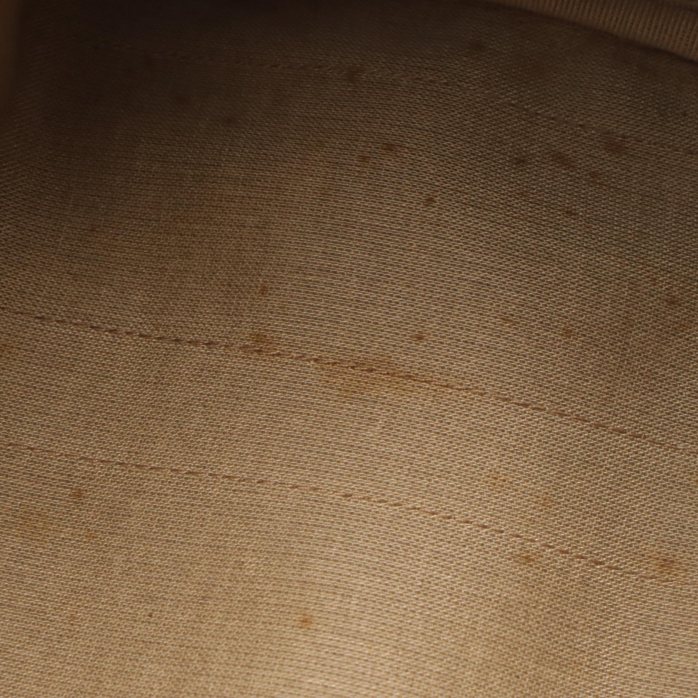 Gucci Zippered Web Stripe Boston Bag in Micro GG Canvas and Tan Leather