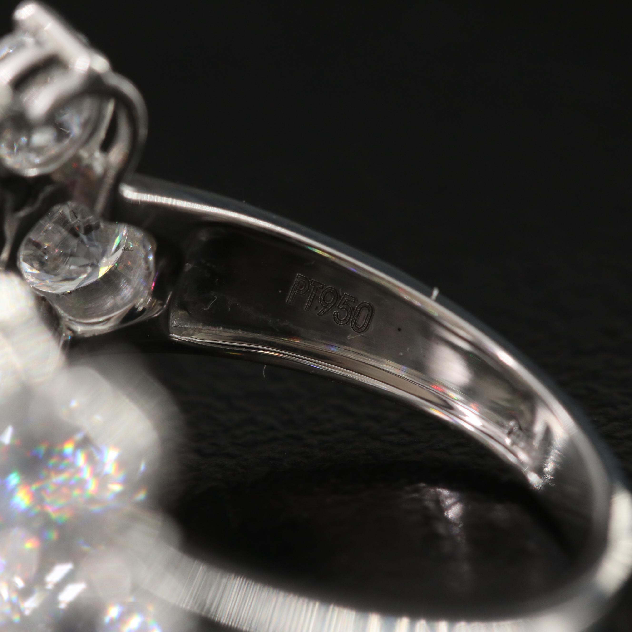 Platinum 5.60 CTW Lab Grown Diamond Ring