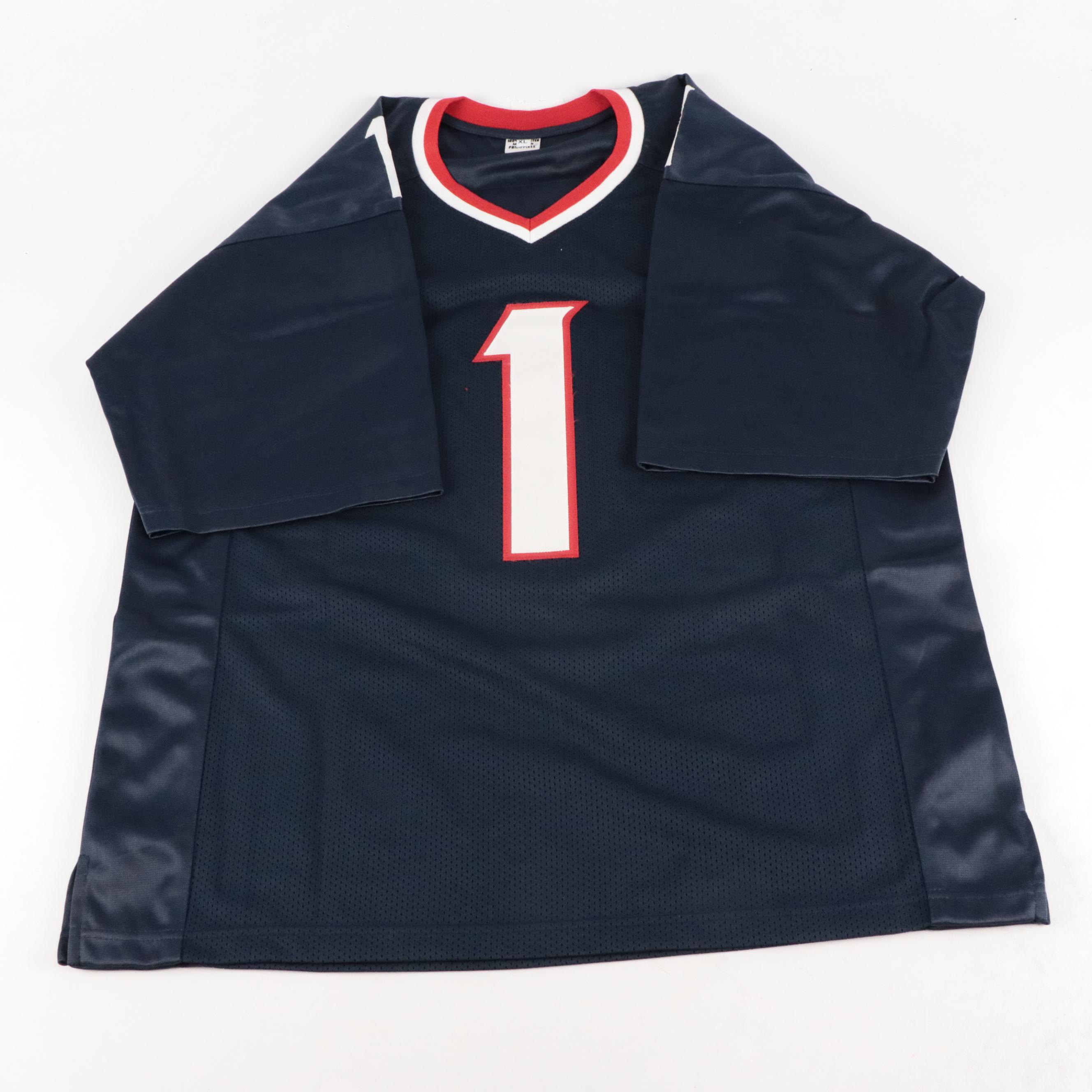 Stefon Diggs Signed Houston Texans Football Jersey, Beckett