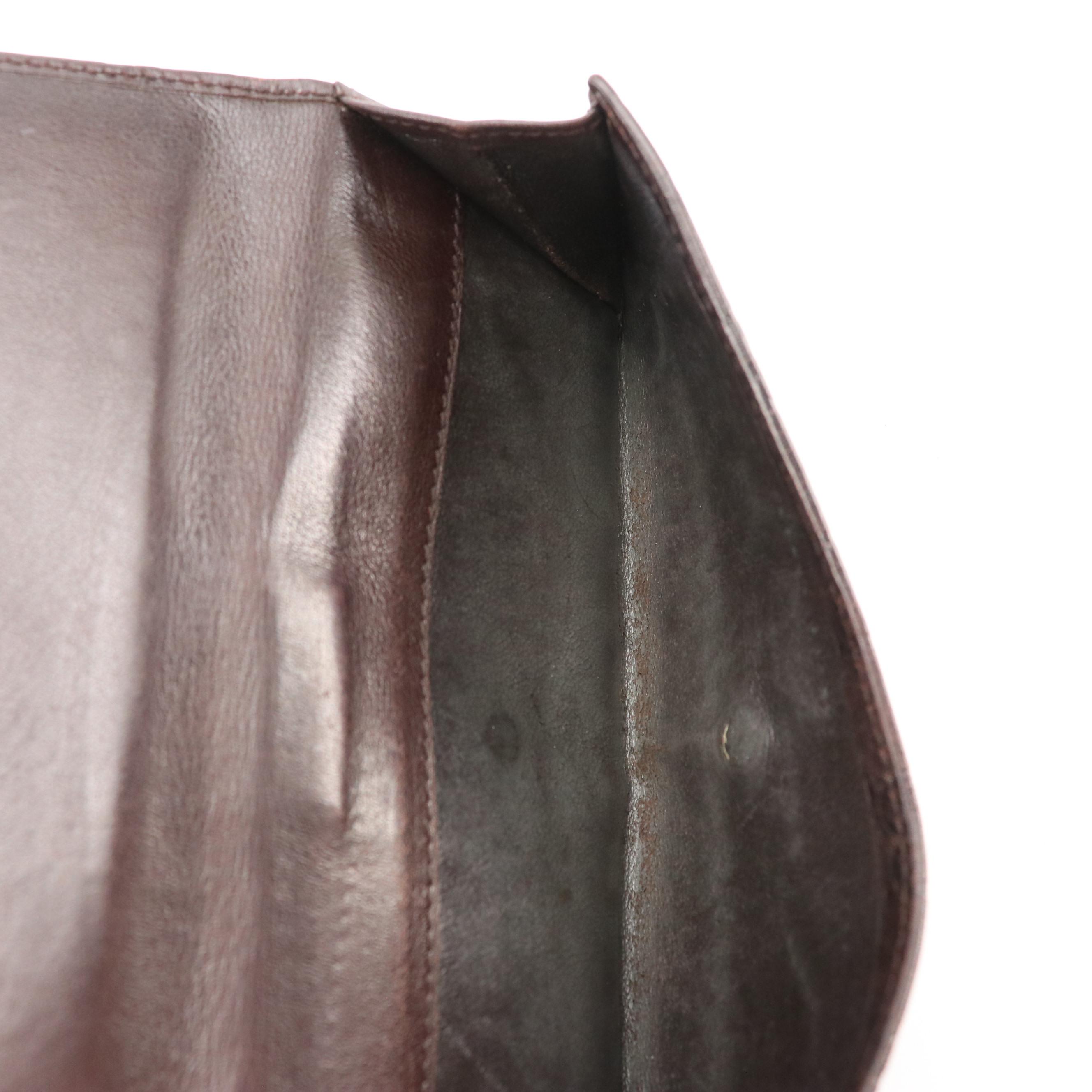 Gucci Dark Brown Guccissima Leather Continental Wallet