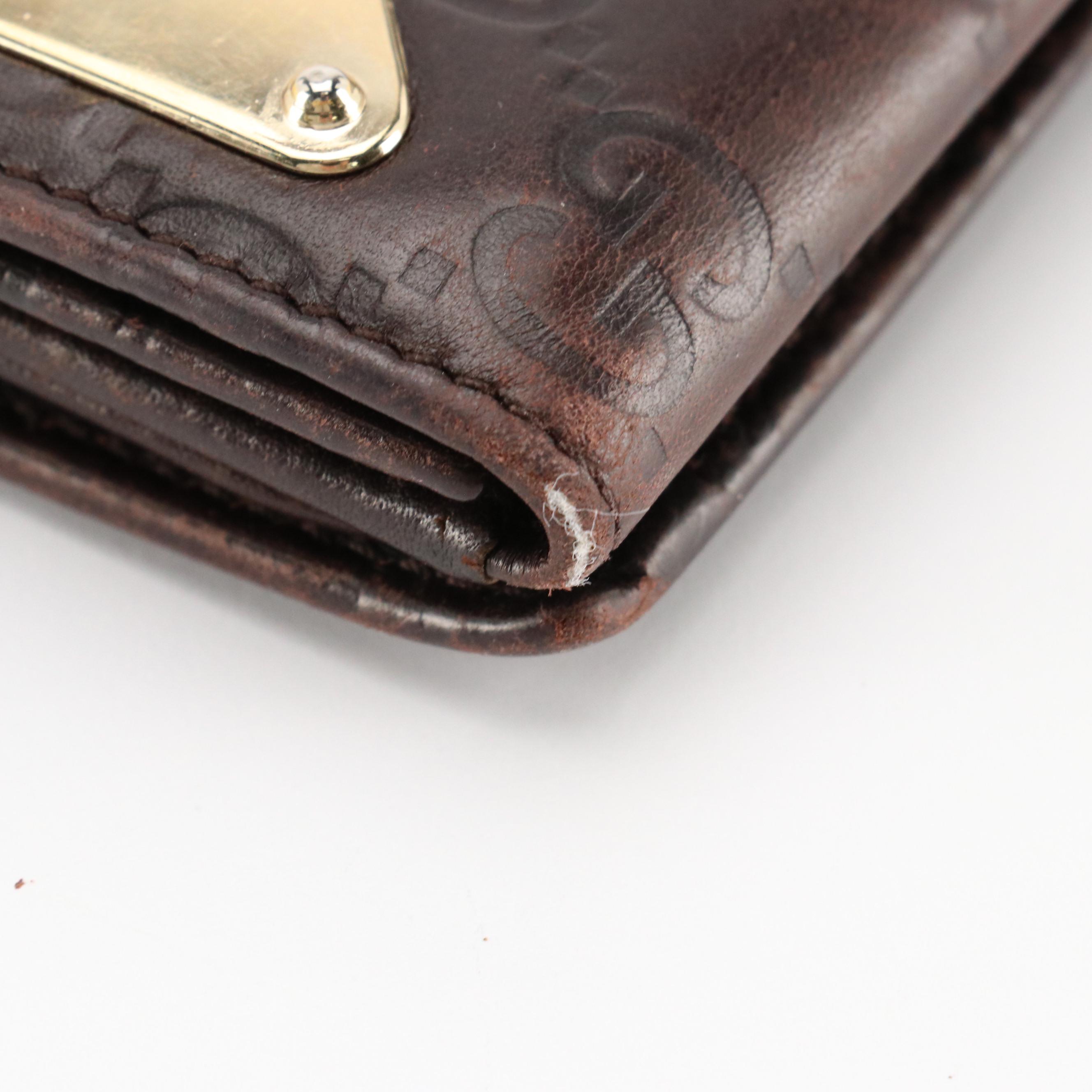 Gucci Dark Brown Guccissima Leather Continental Wallet