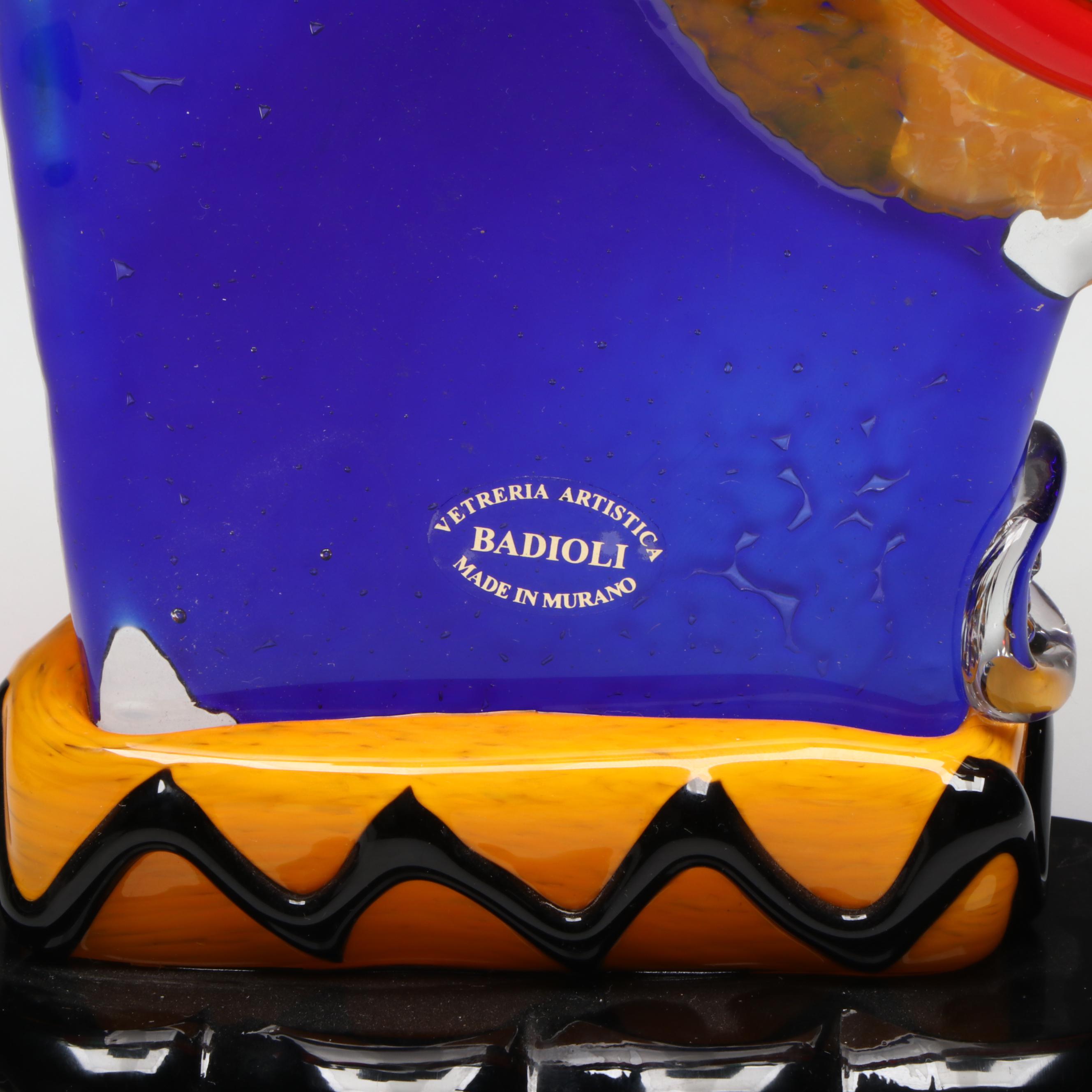 Francesco Badioli Murano Fused Art Glass "Gemelli Picasso Head"